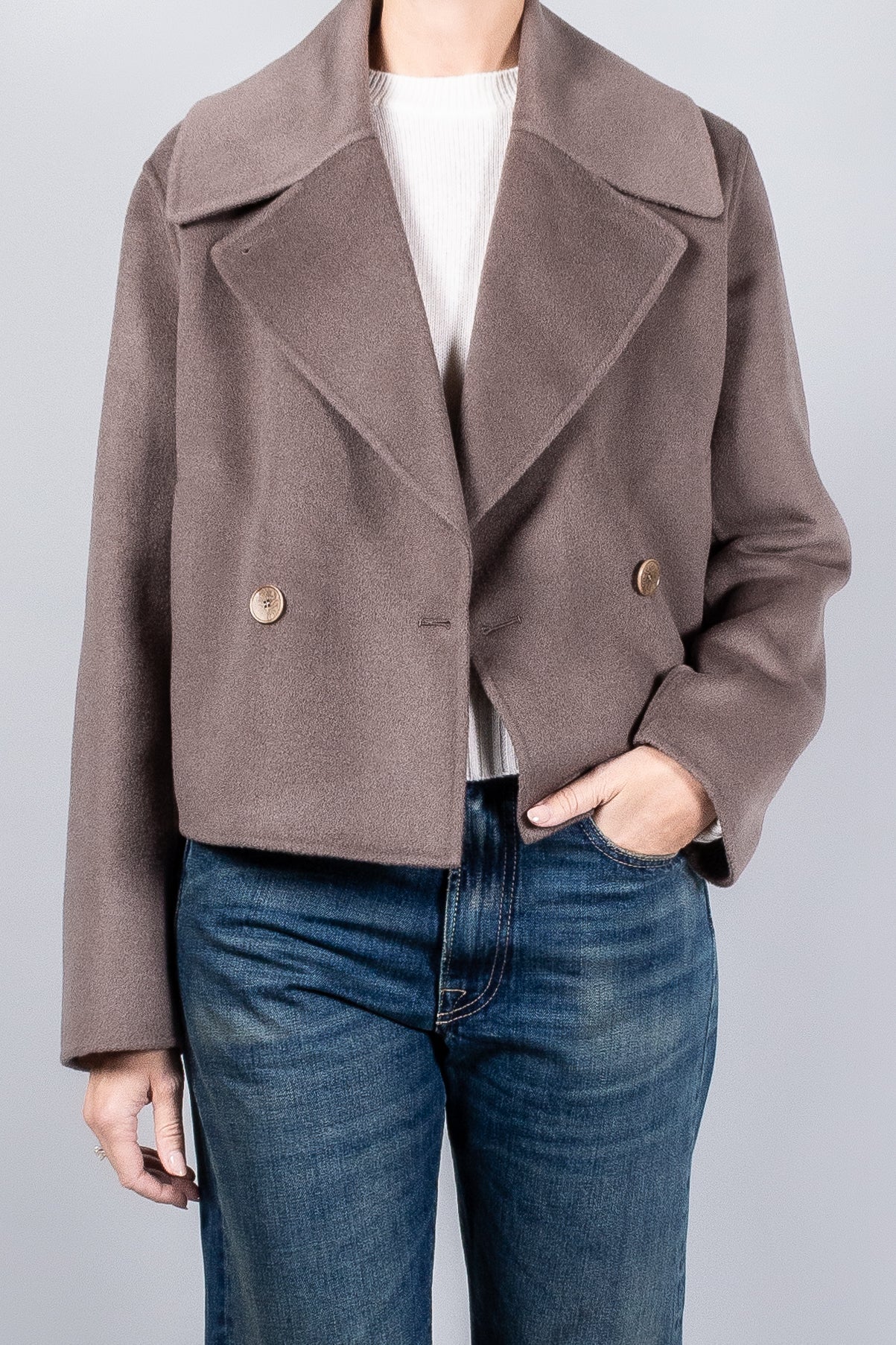 Joseph Delano Double Face Jacket Mushroom