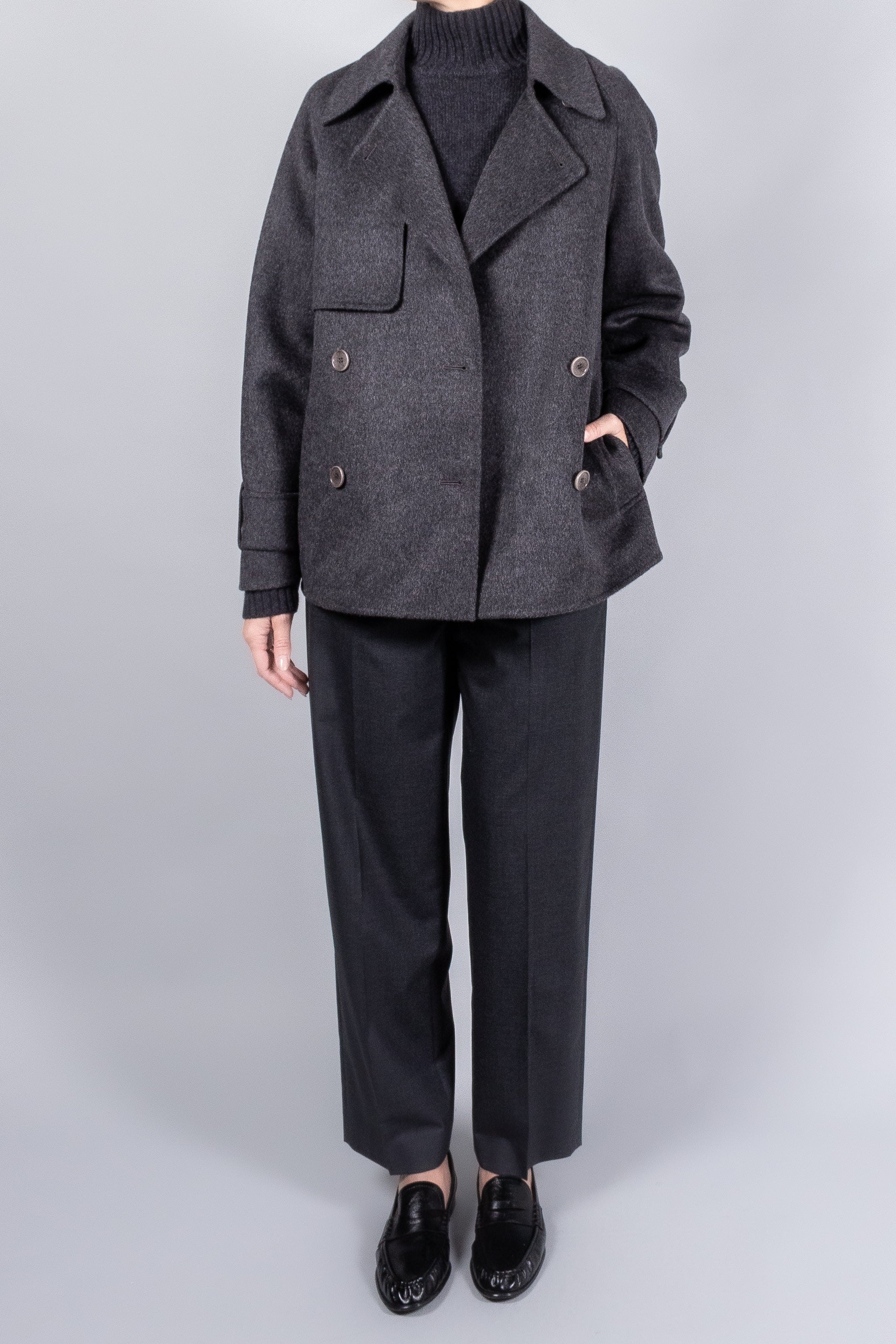 Joseph Marne Double Face Coat Smoke