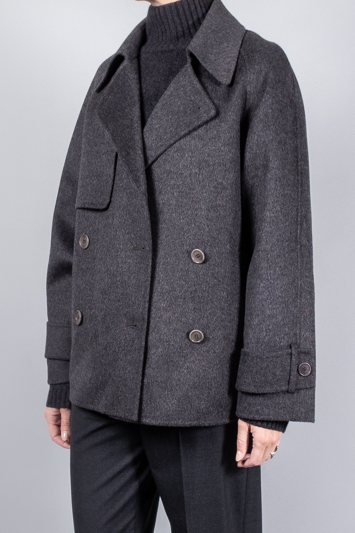 Joseph Marne Double Face Coat Smoke
