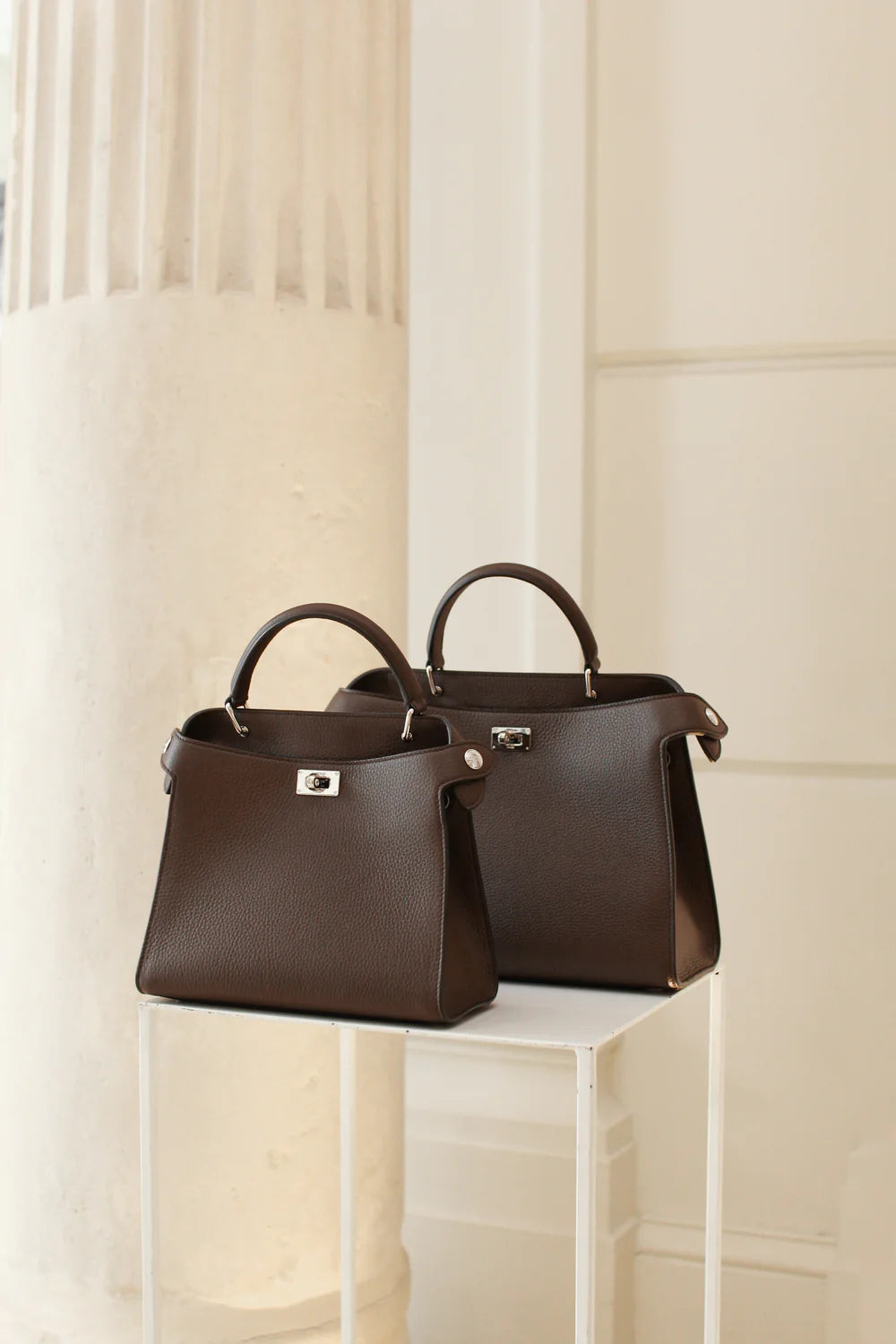 Lutece PM Leather Bag | Chocolate