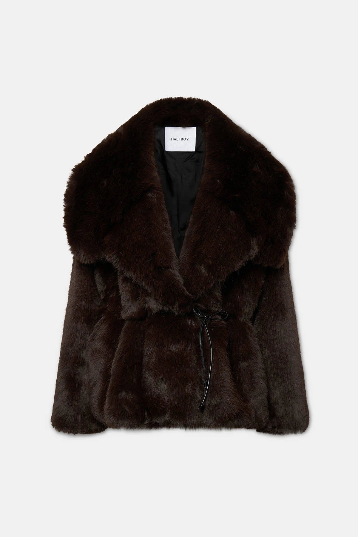 HALFBOY Faux Belted Jacket | Brown