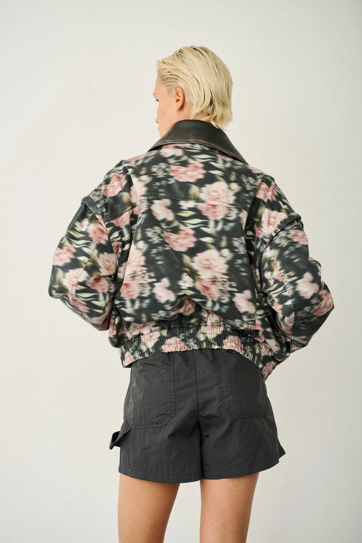 HALFBOY Jet Set Bomber Jacket | Black Floral