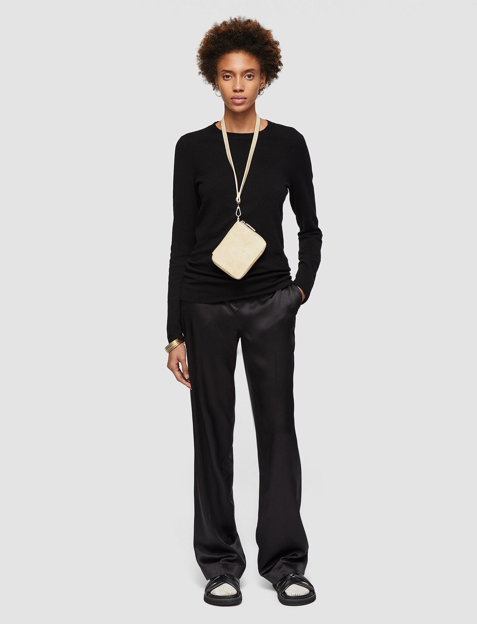 Joseph Tova Silk Pants Black