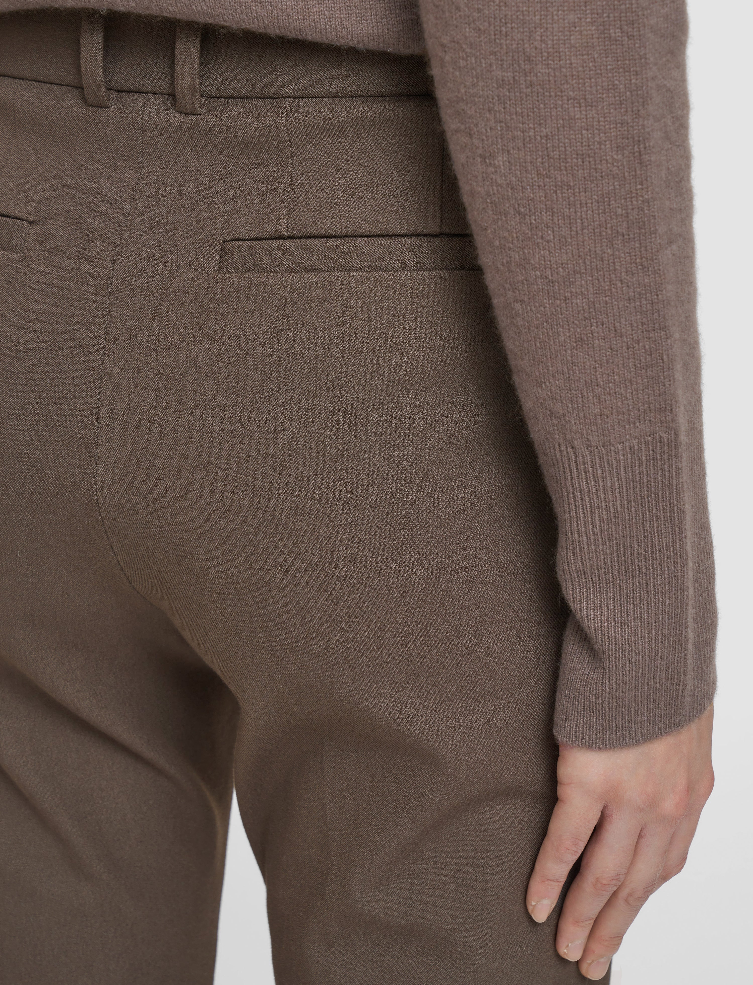 Joseph Coleman Gabardine Stretch Pants Mushroom