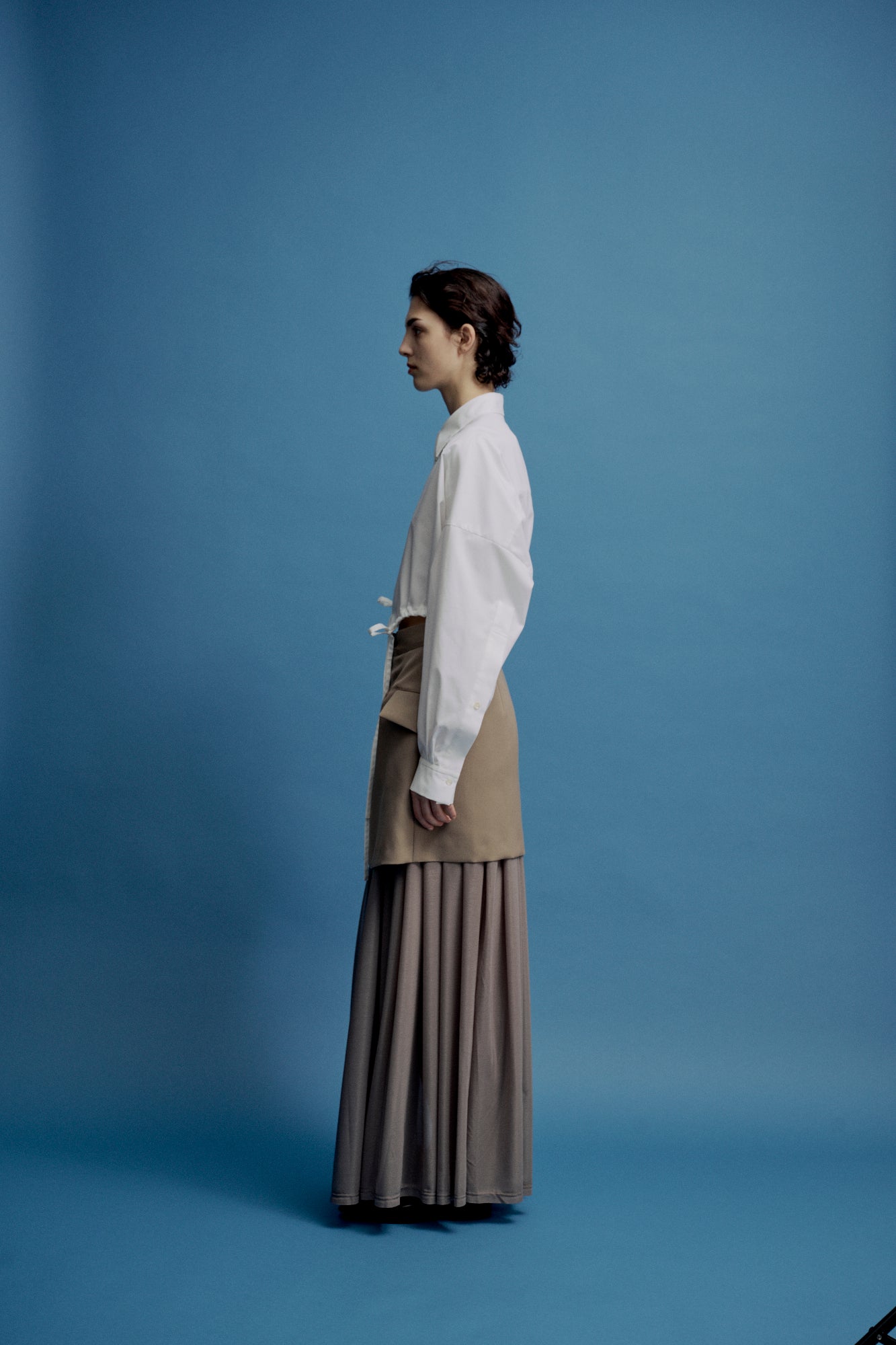 UJOH Cropped Shirt/ Drawstring Hem