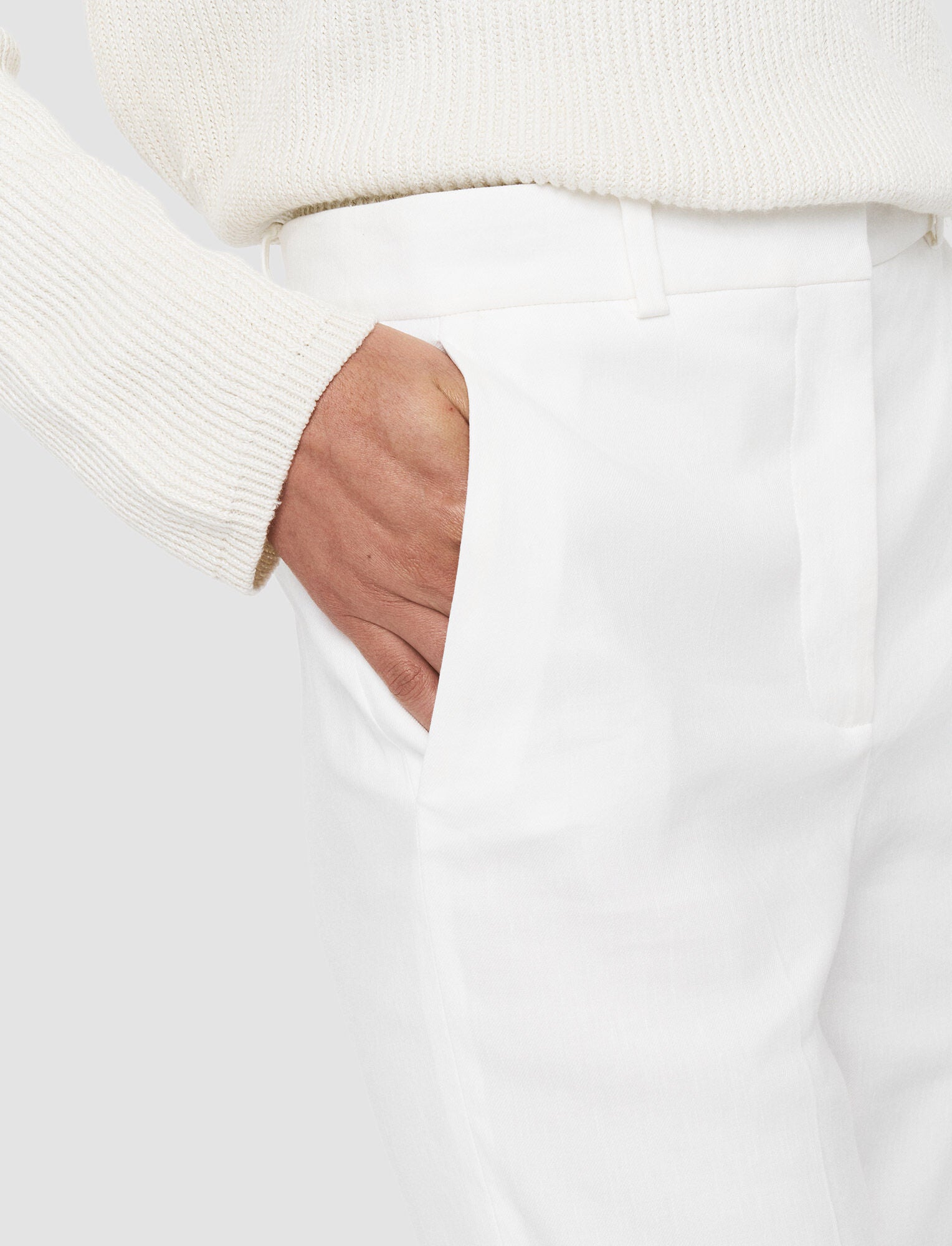 Joseph Linen Cotton Trina Pants Ivory