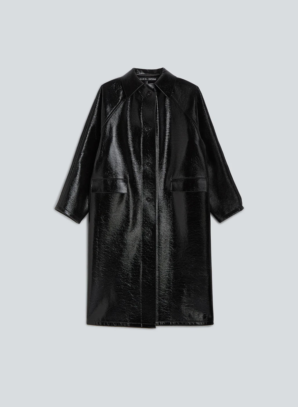 Kassl Editions Black Original Lacquer Wool Coat