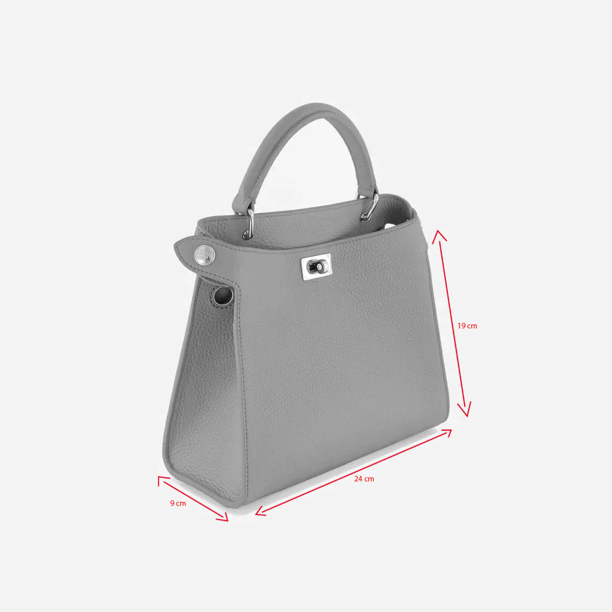 Lutece Mini Leather Bag | Charcoal Grey