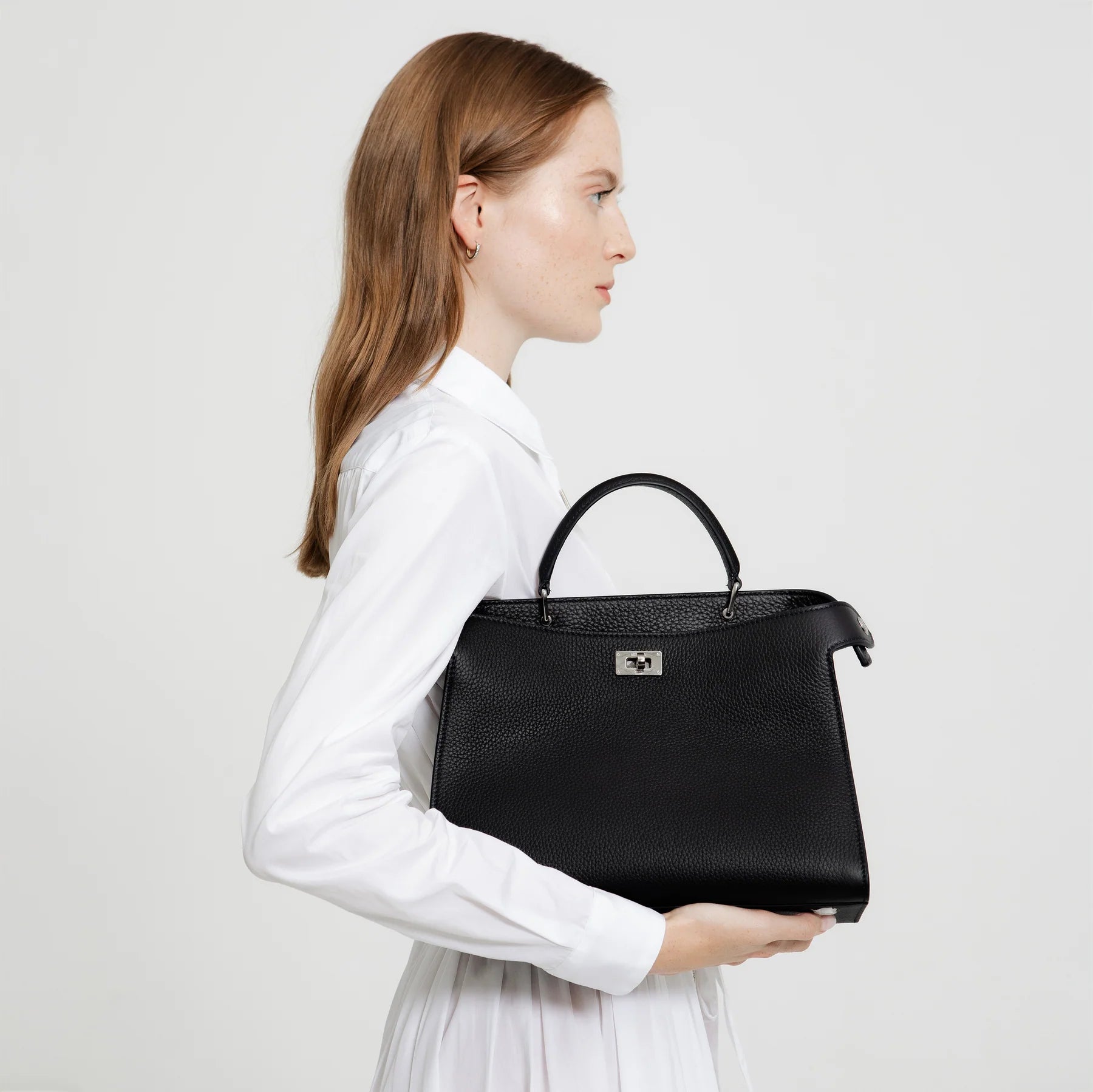 Lutece PM Leather Bag | Black