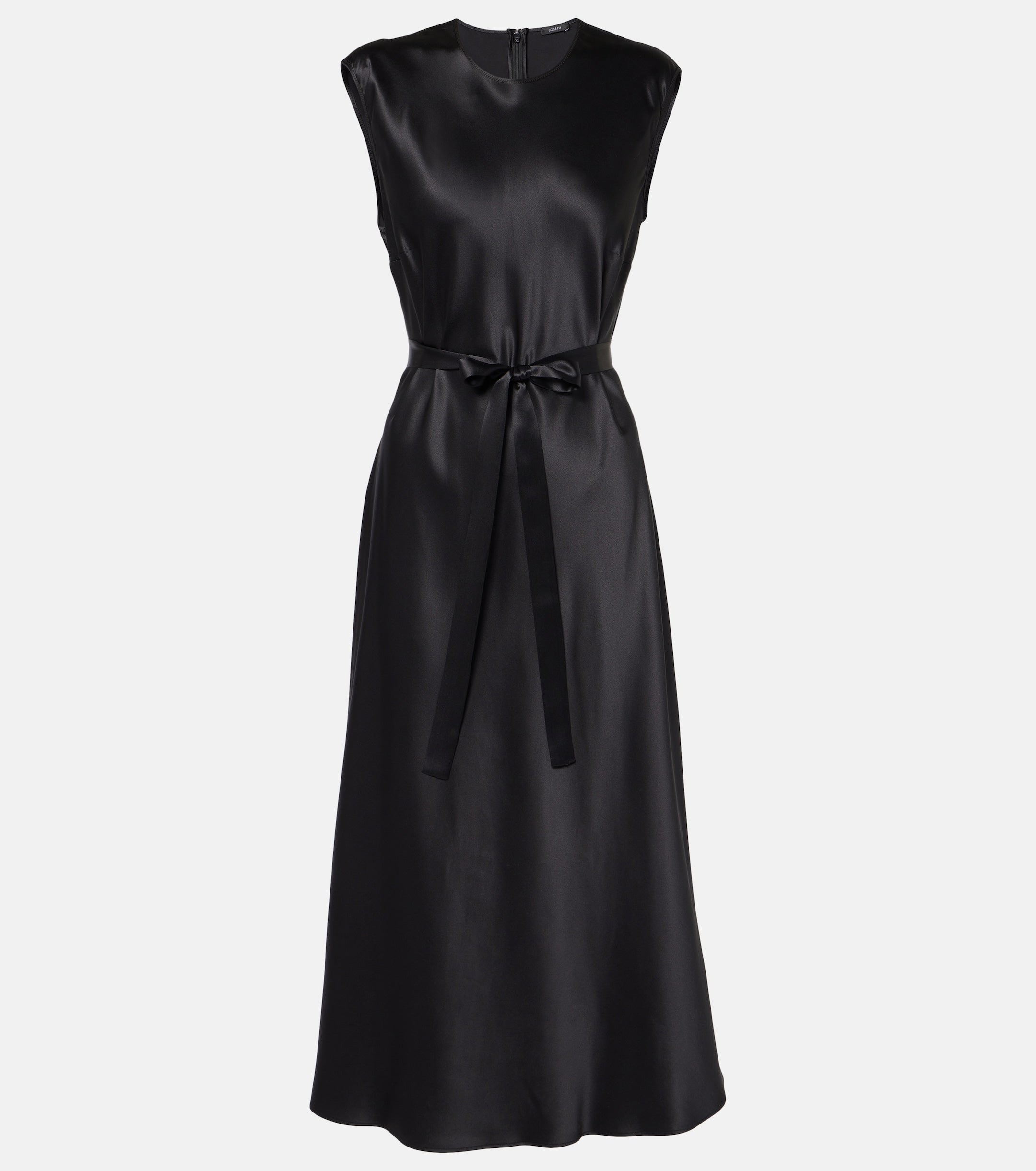 Joseph Garnier Silk Satin Black Dress