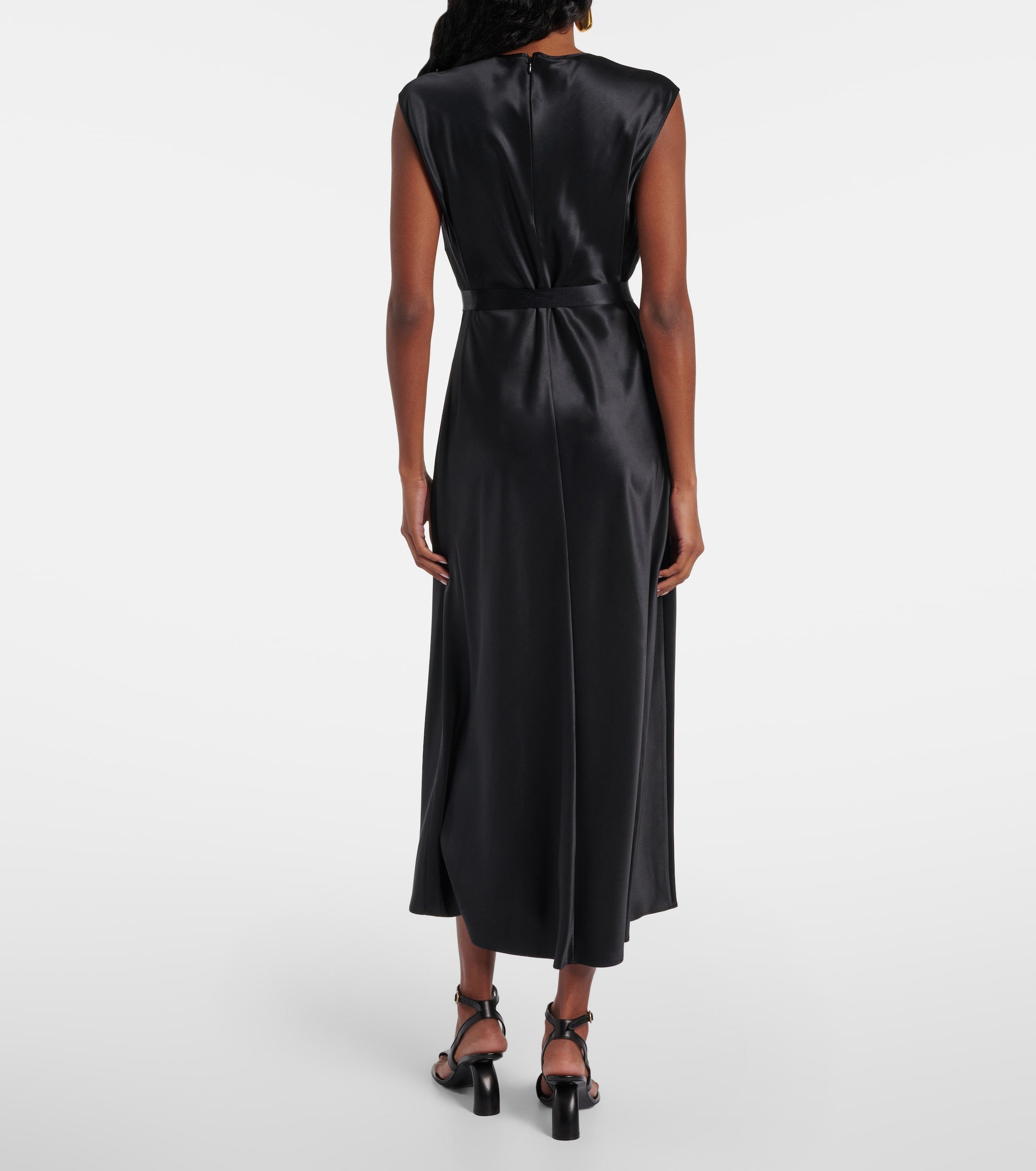 Joseph Garnier Silk Satin Black Dress
