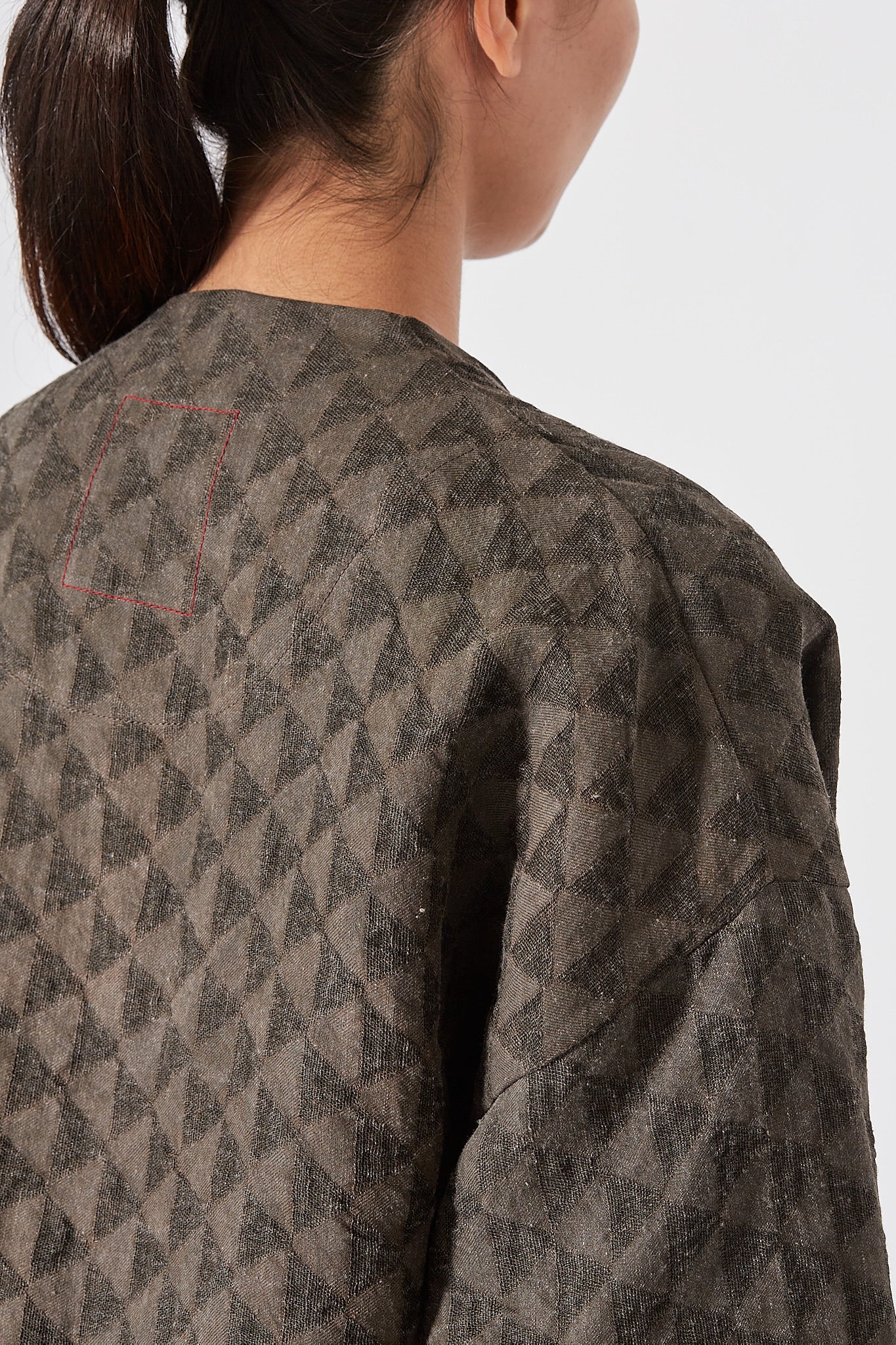 Uma Wang Linen Klarke Jacket Brown Grey