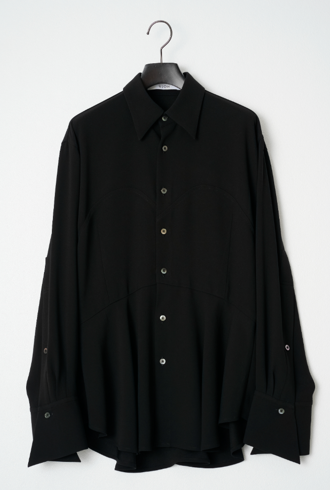 UJOH Flared Hem Shirt Black