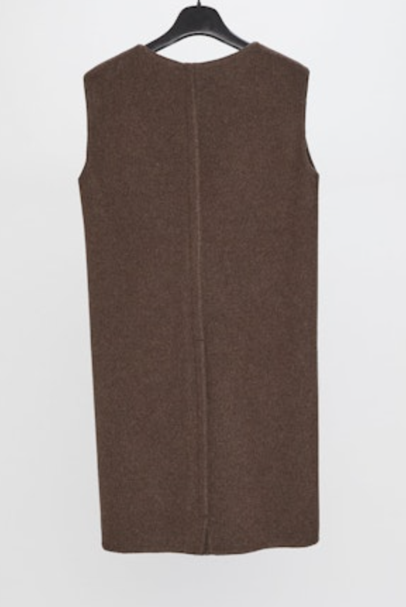 Hache Brown Wool Tube Dress