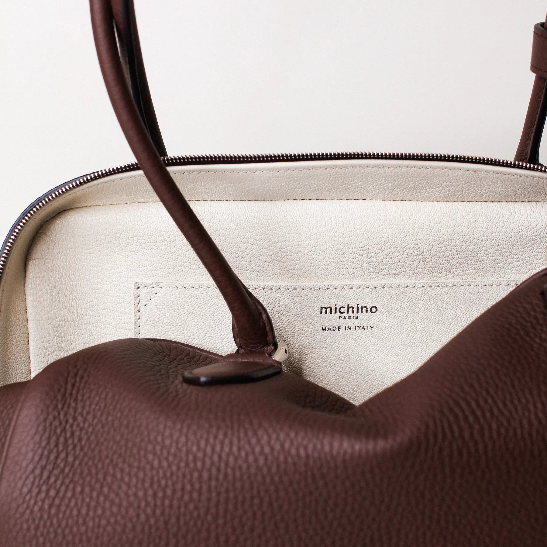 Boston Leather Bag Tuileries PM | Prune