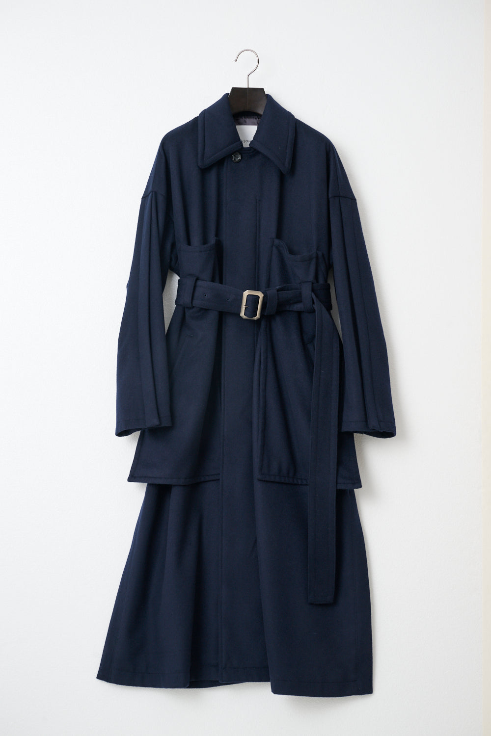 UJOH Bal Collar Wool Coat | Navy