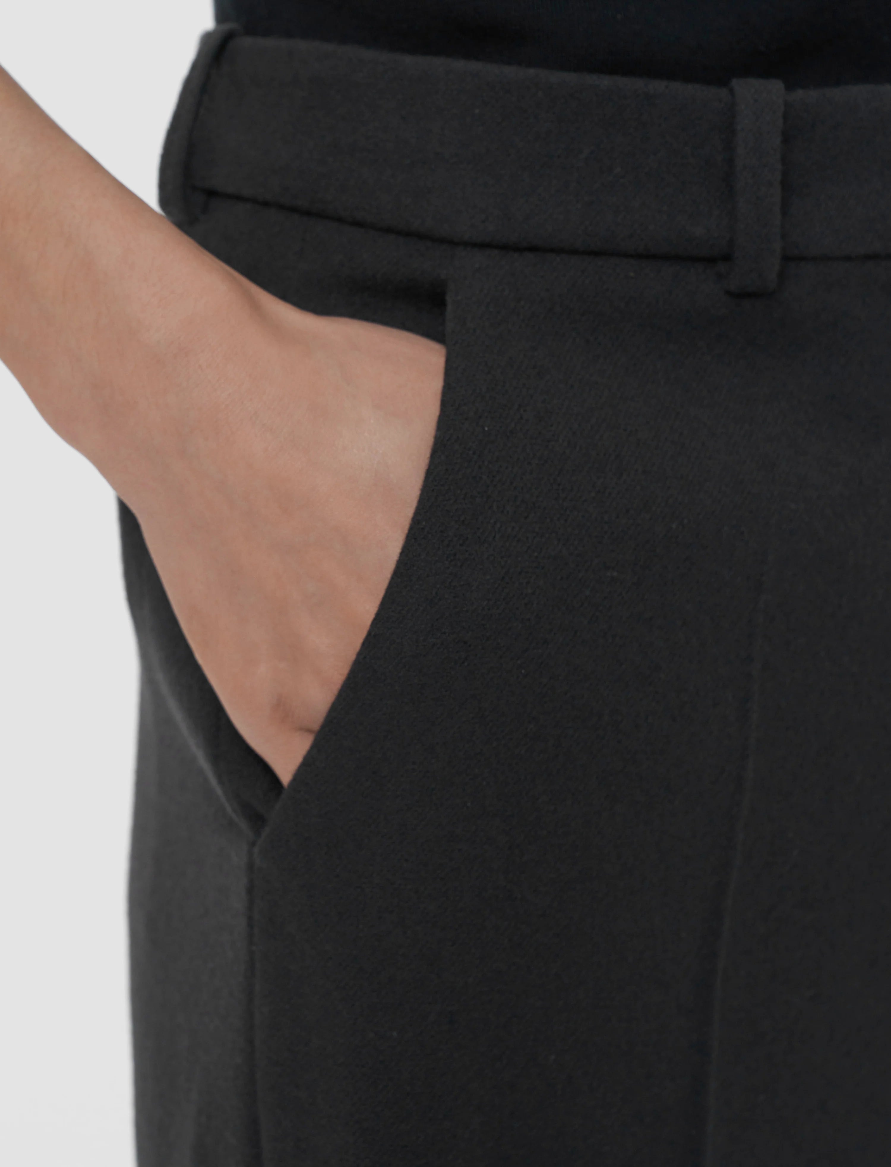 Joseph Alana Flannel Trousers Dark Smoke