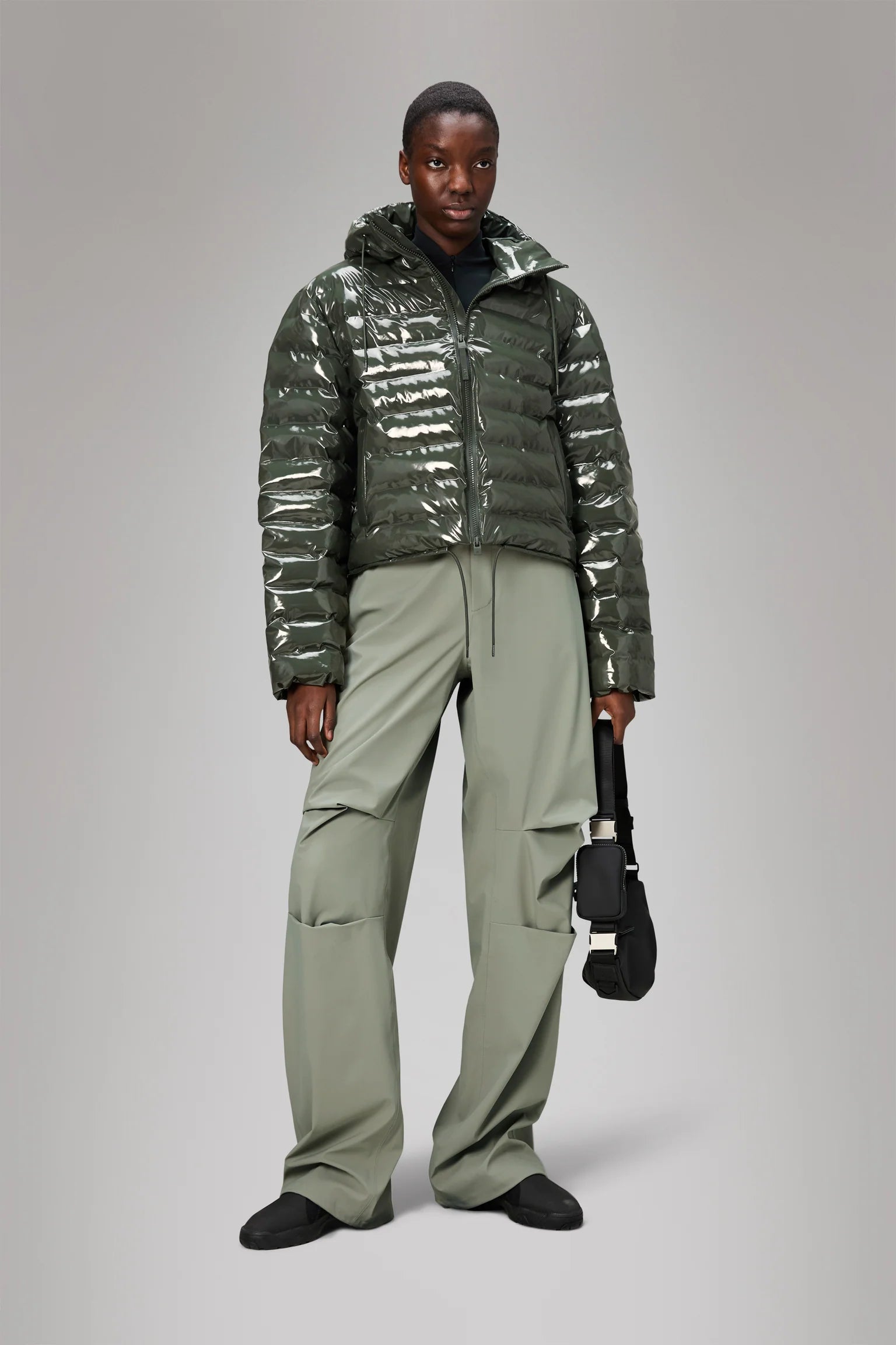 Rains Lohja Short Puffer Jacket Swamp