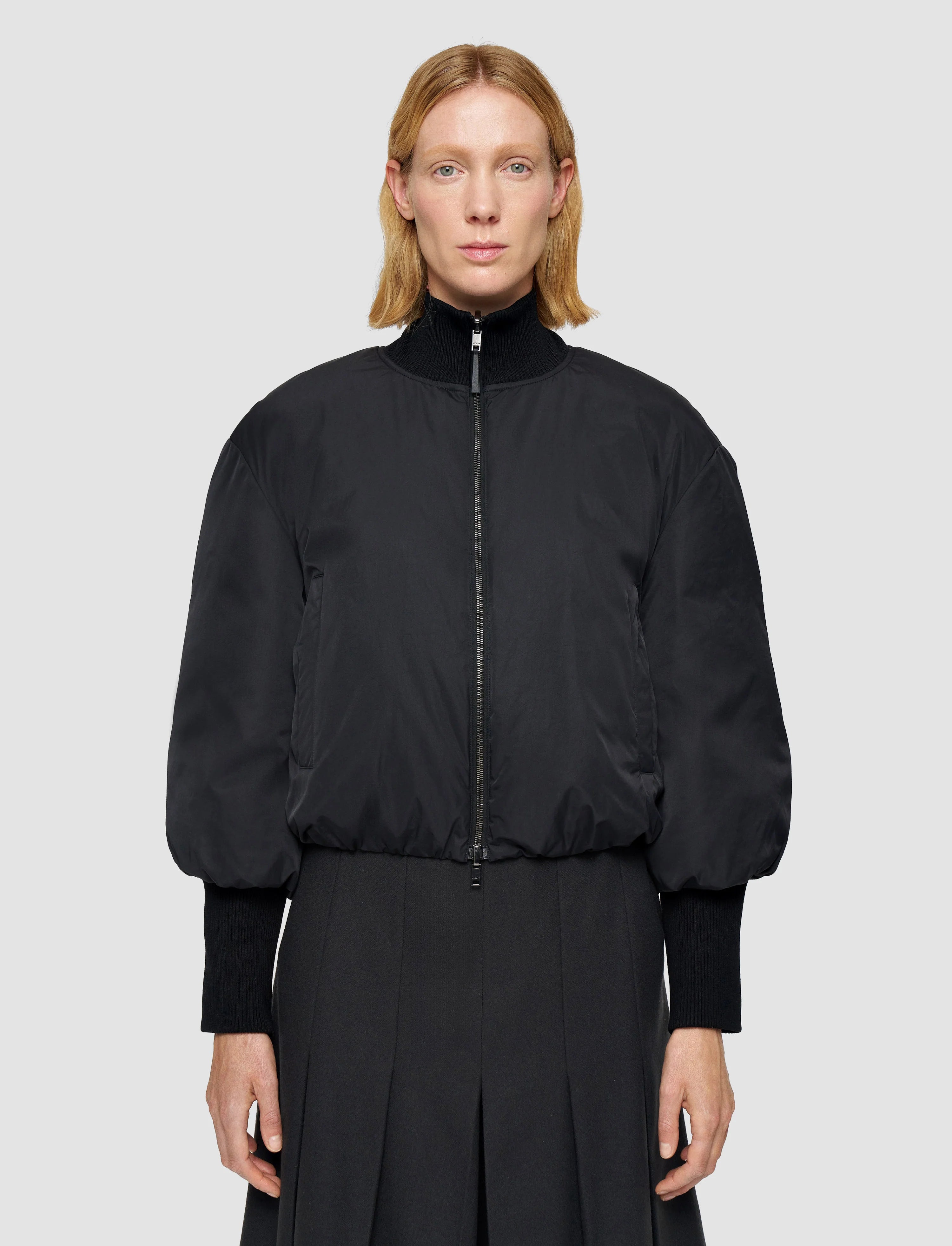 Joseph Bart Black Padded Bomber Jacket