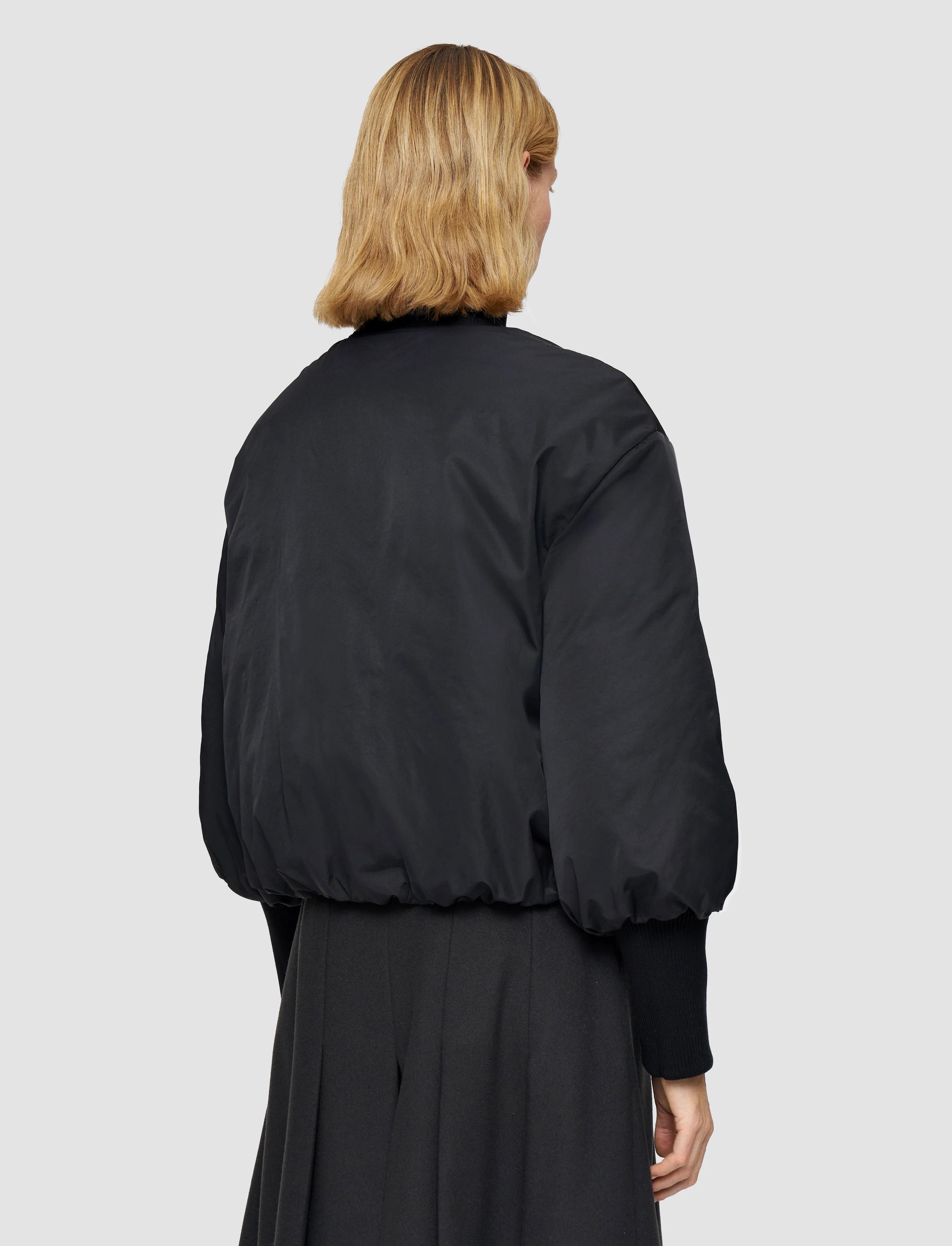 Joseph Bart Black Padded Bomber Jacket