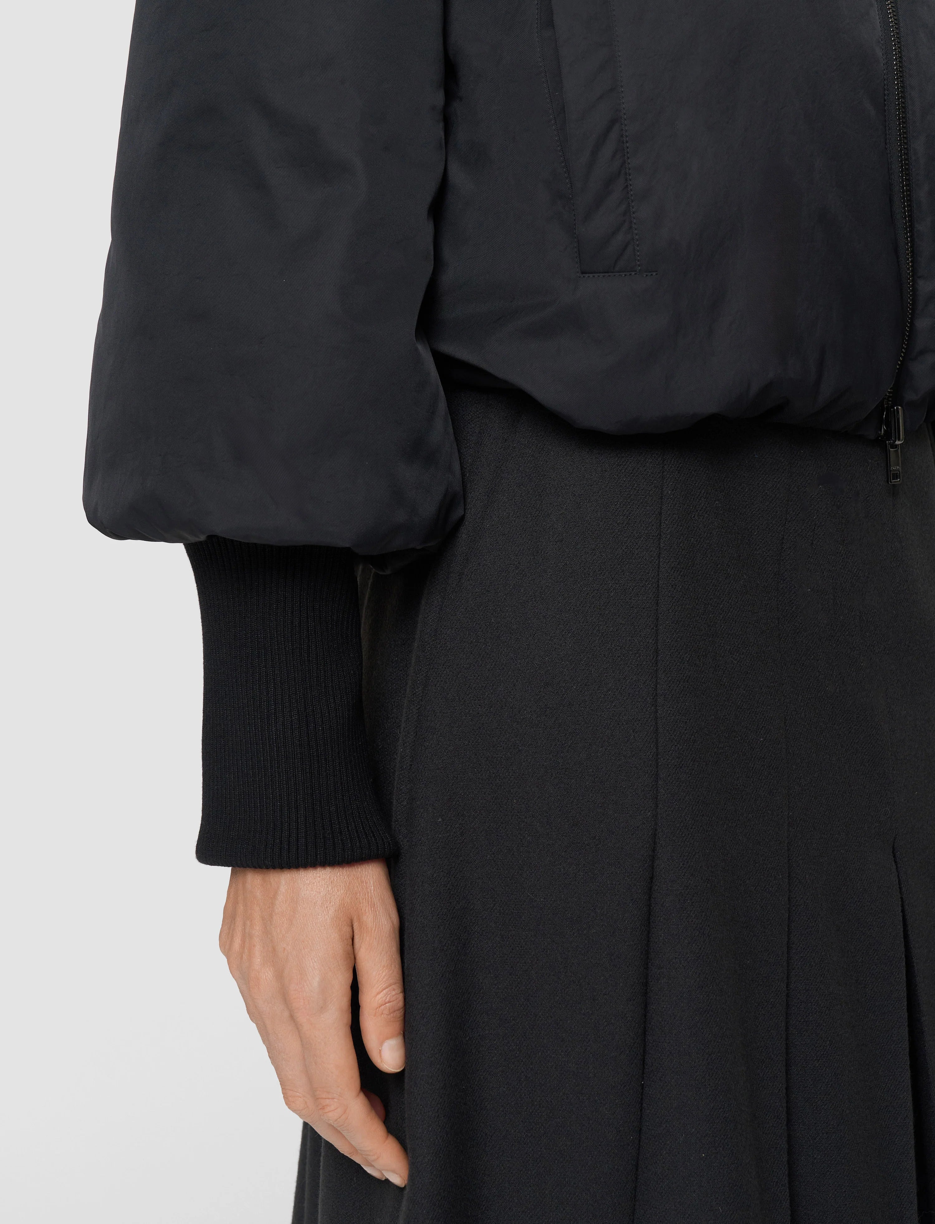 Joseph Bart Black Padded Bomber Jacket