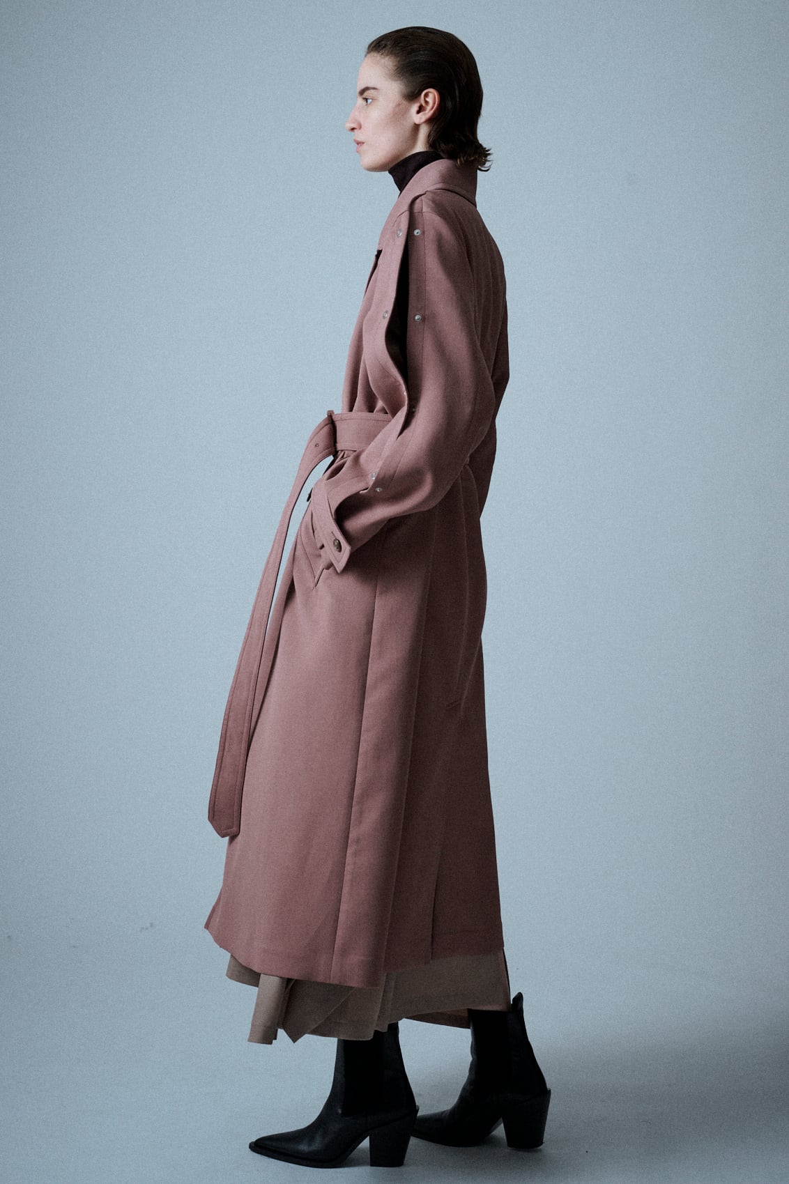 UJOH Open Sleeve Coat | Rosy Brown