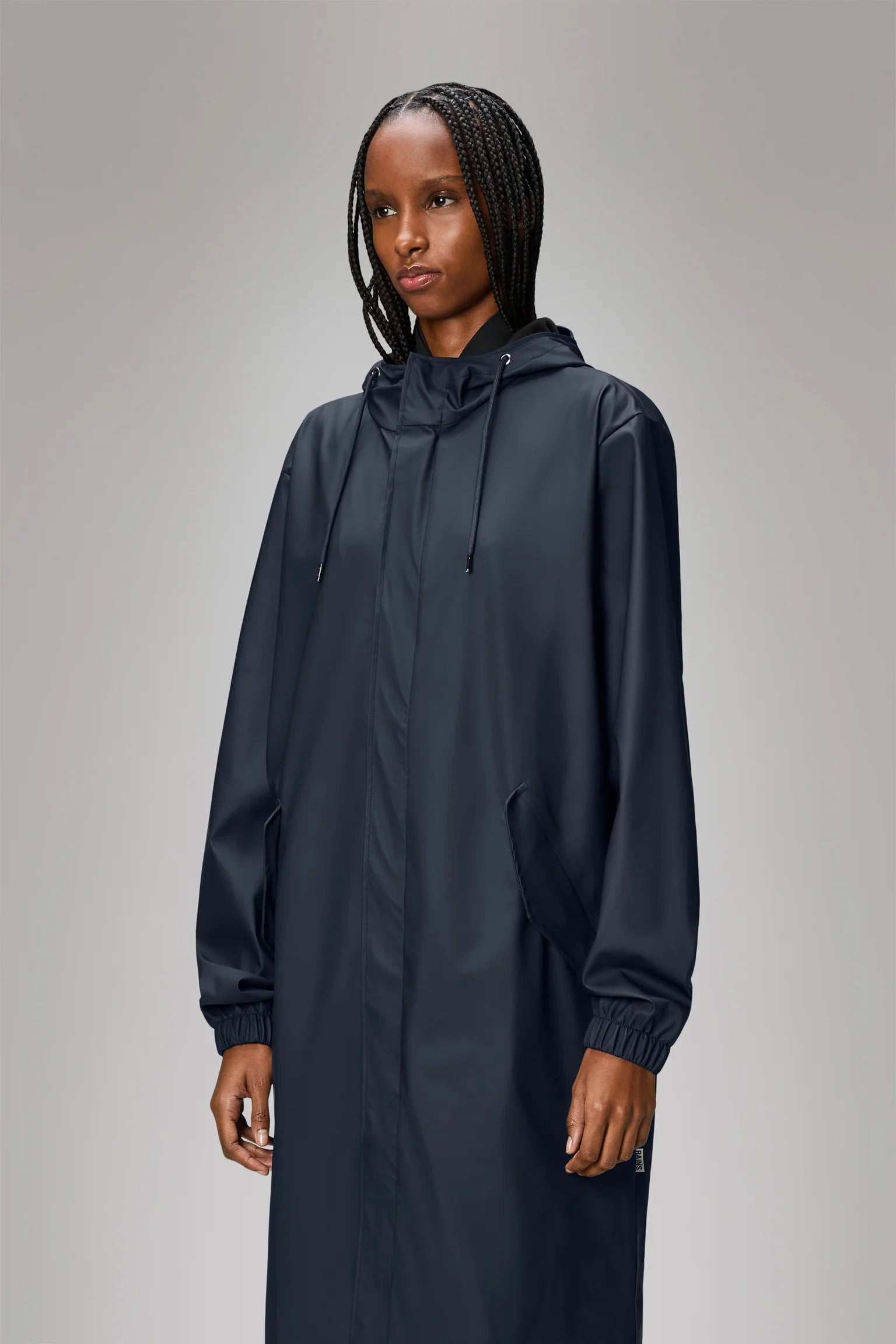 Rains Fishtail Jacket Navy