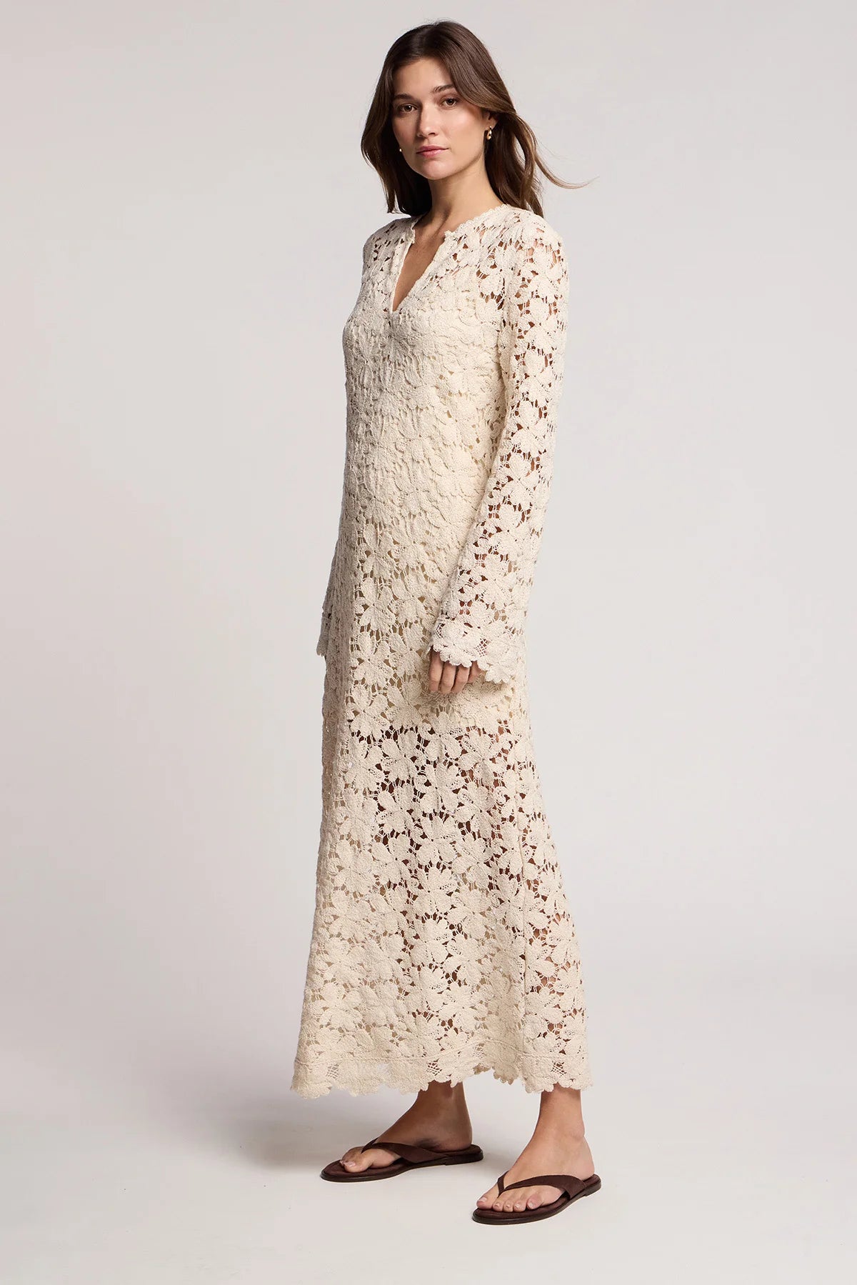 Velvet Jovie Cotton Lace Dress | Oat