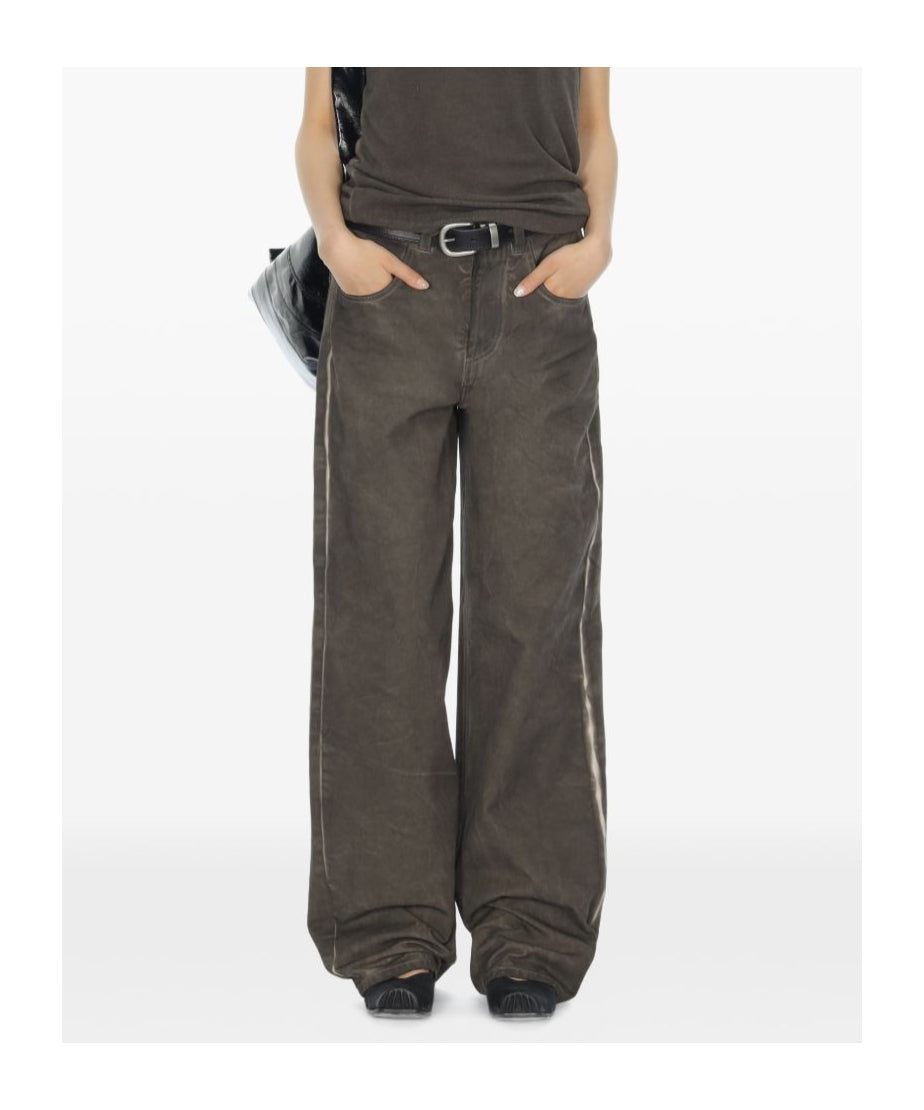 Uma Wang Phyllis Denim Pants | Grey Brown