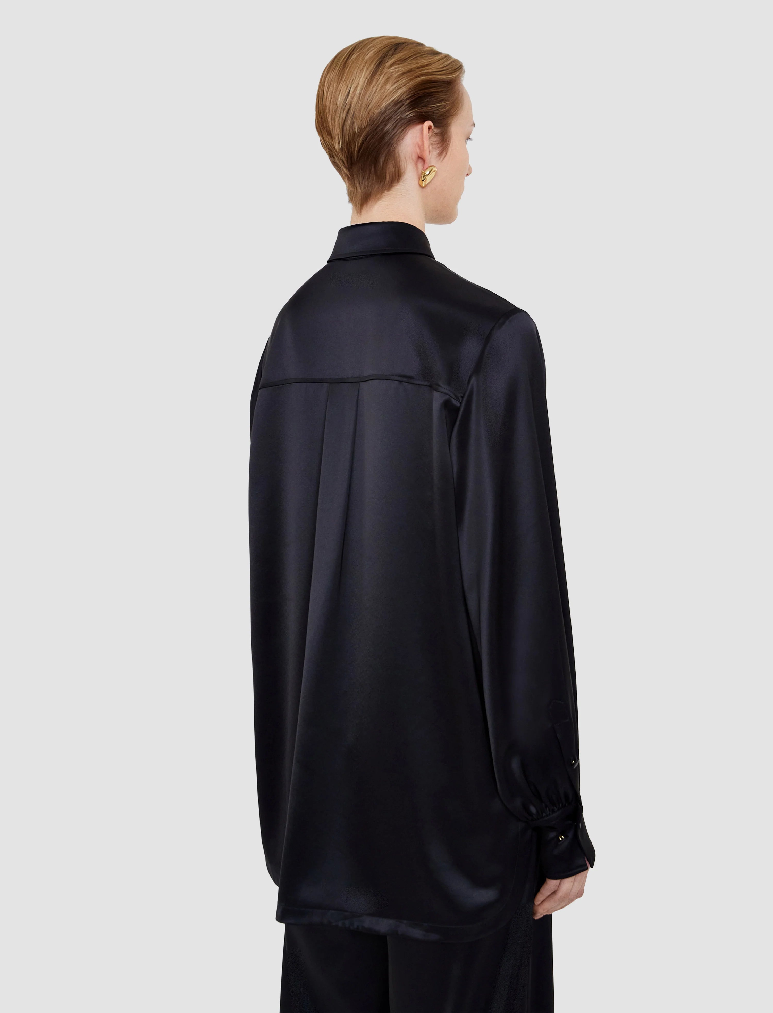 Joseph Dieu Double Satin Blouse | Black