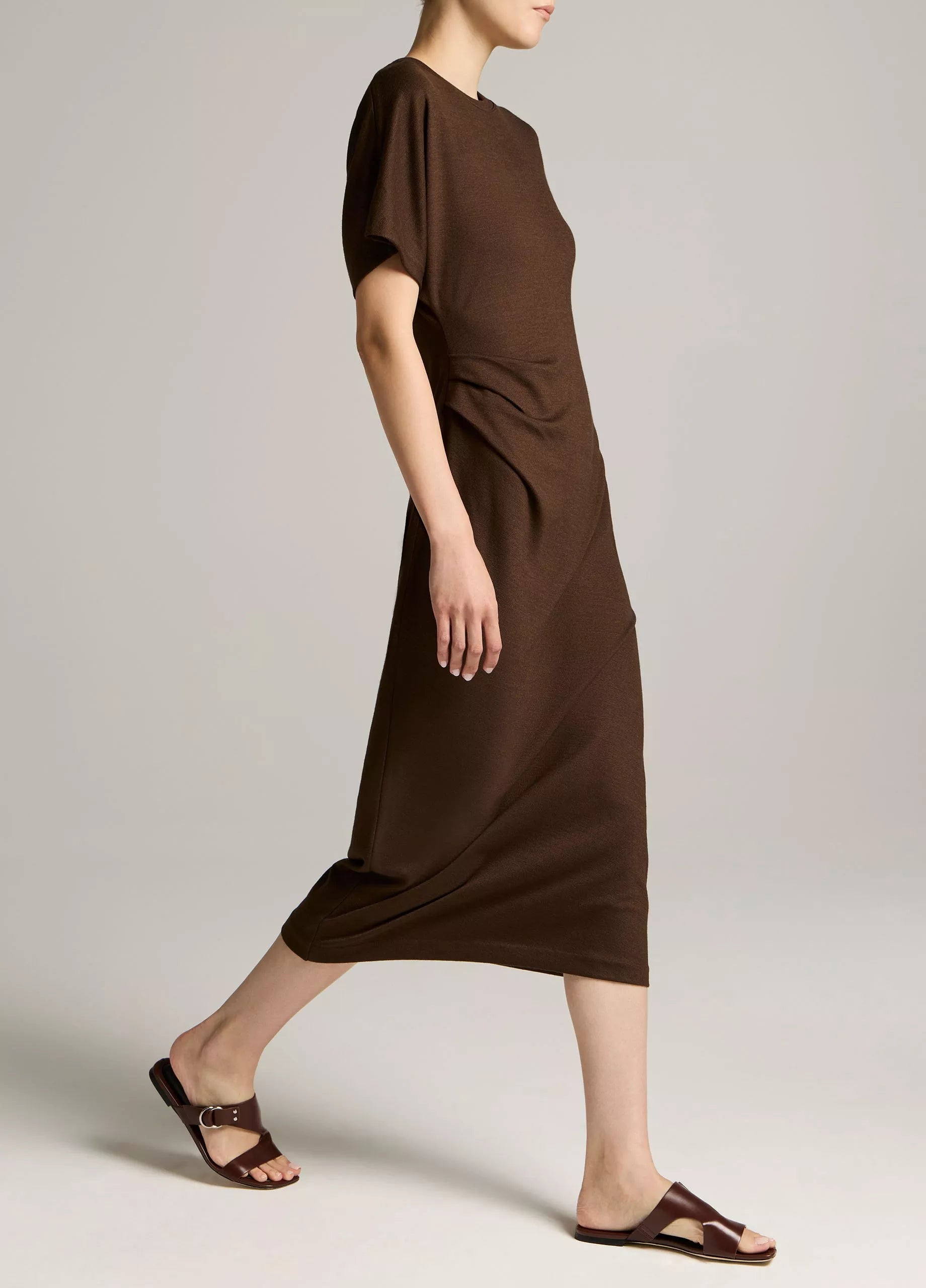 Vince S/S Side Rouche Dress | Willow