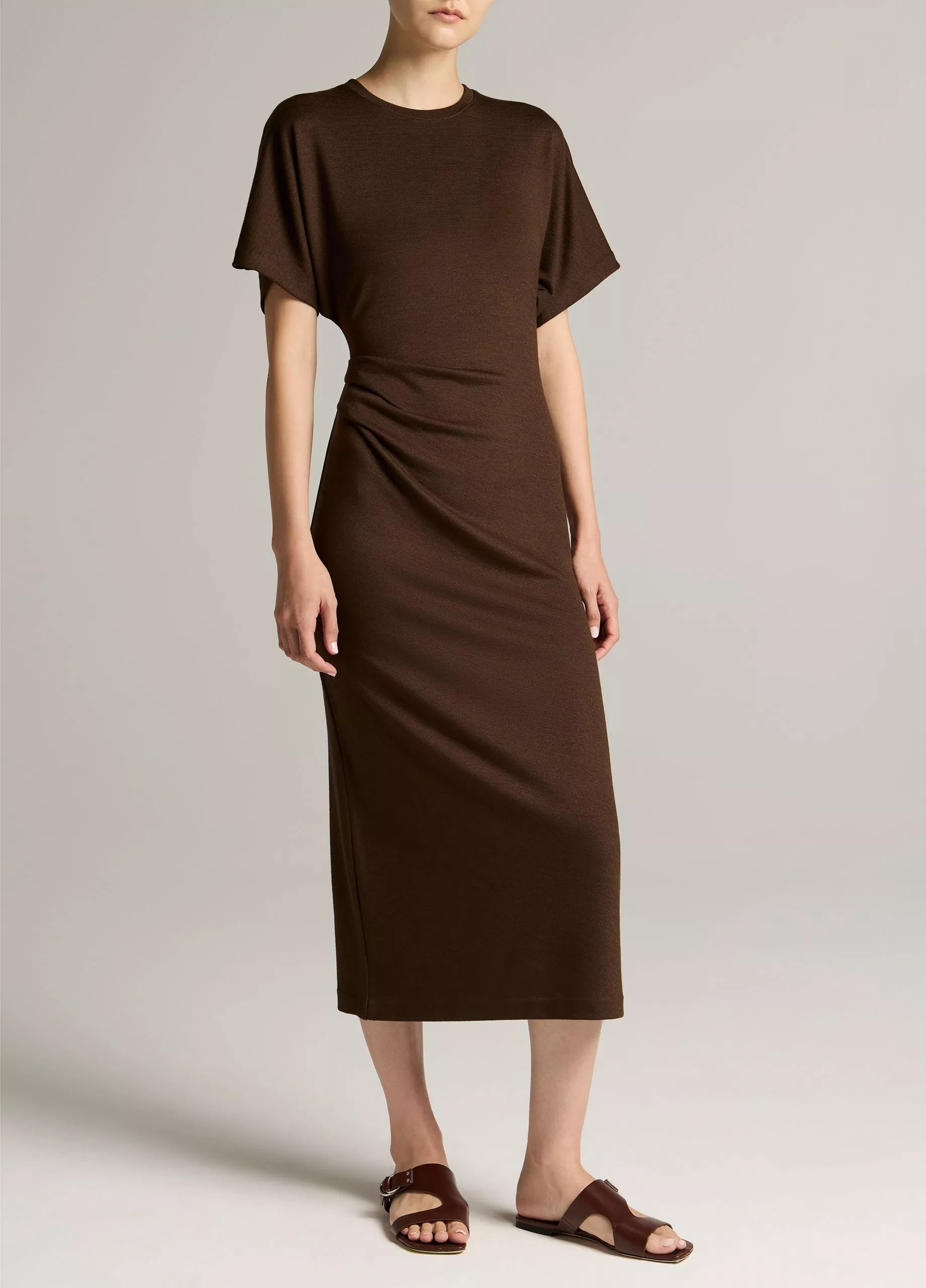 Vince S/S Side Rouche Dress | Willow