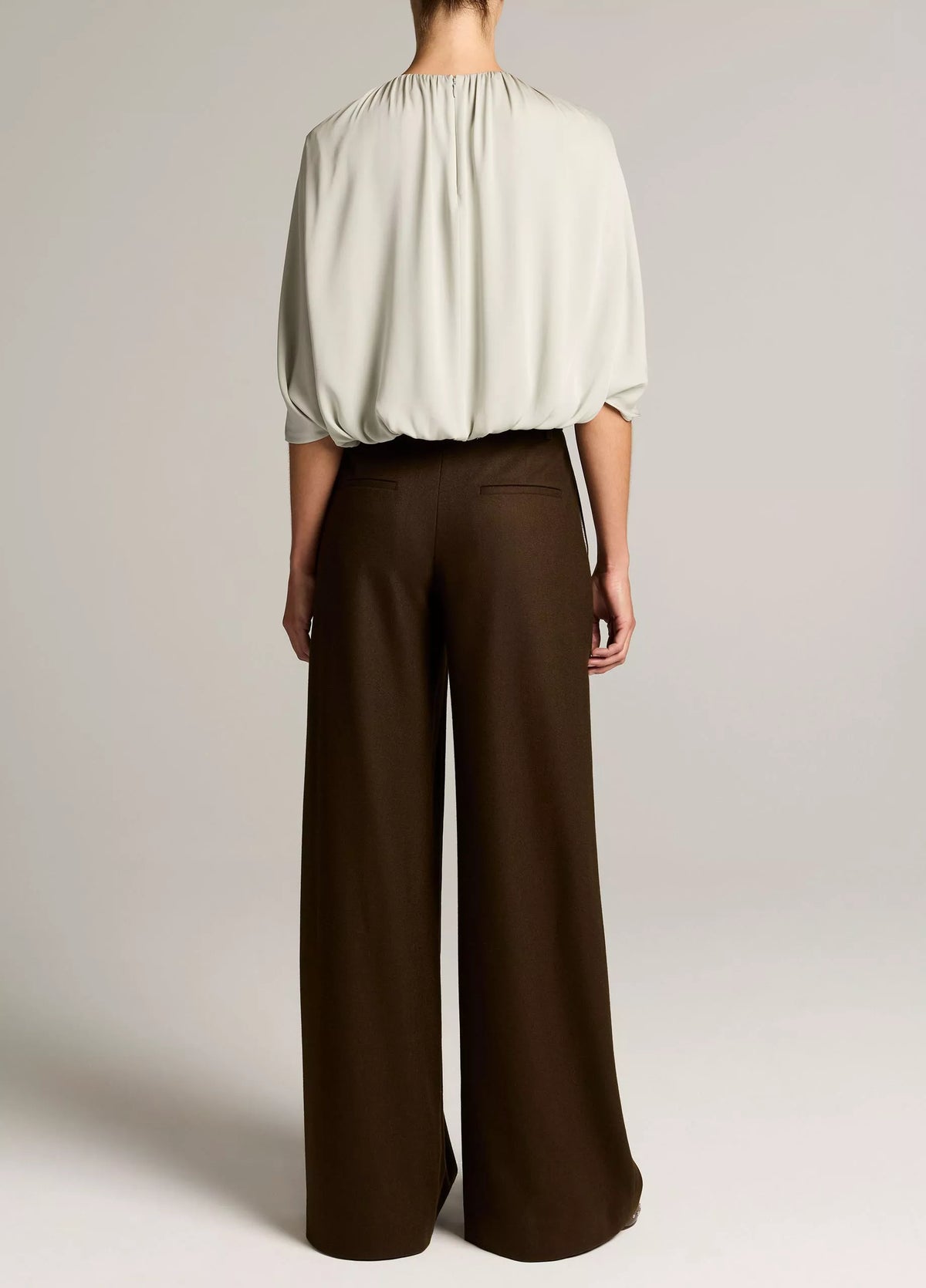 Vince Camille Italian Wool-Blend Flannel Wide-Leg Trouser | Pinewood