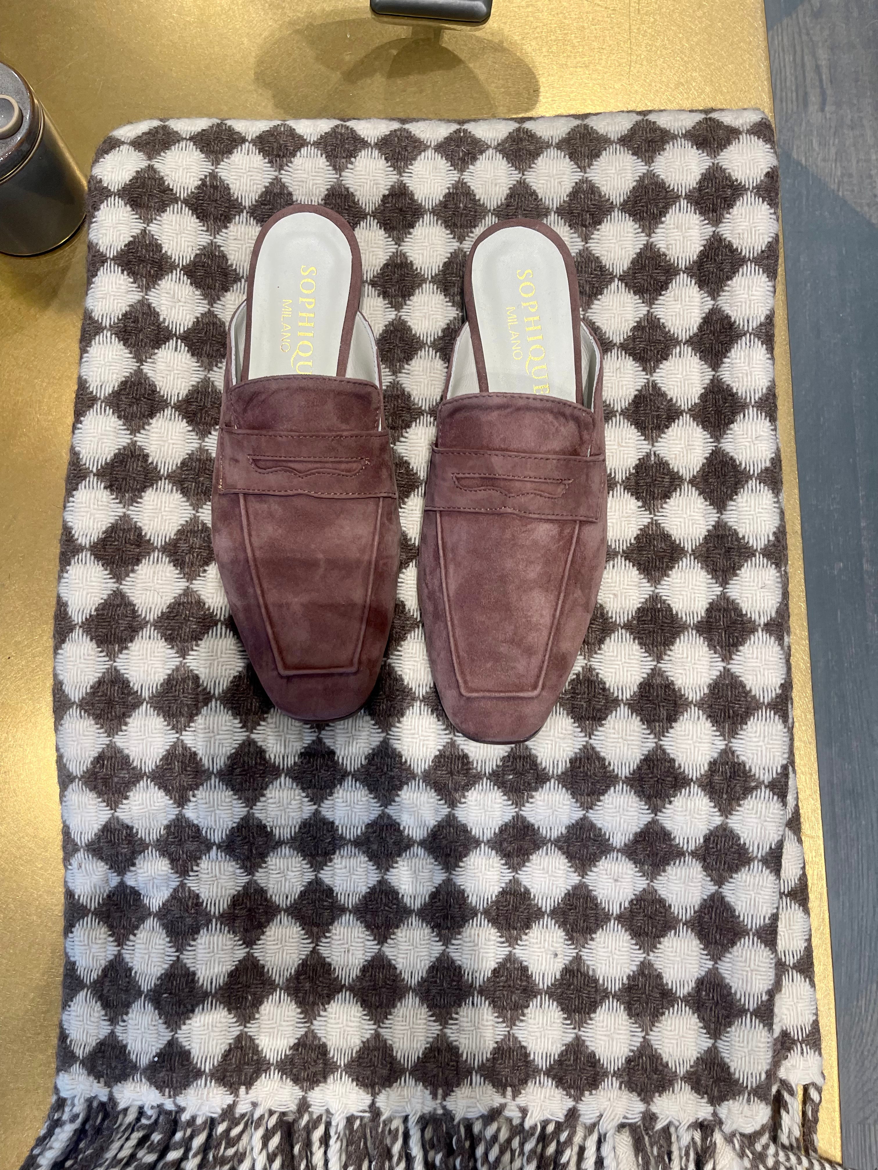 Sophique Riviera Suede Mule Taupe