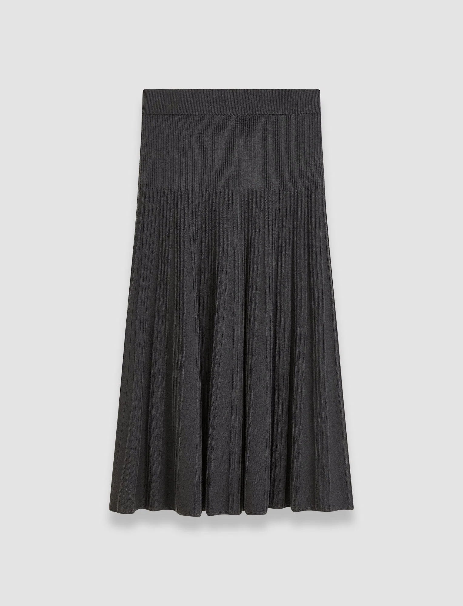 Joseph Merino Rib Skirt Smoke