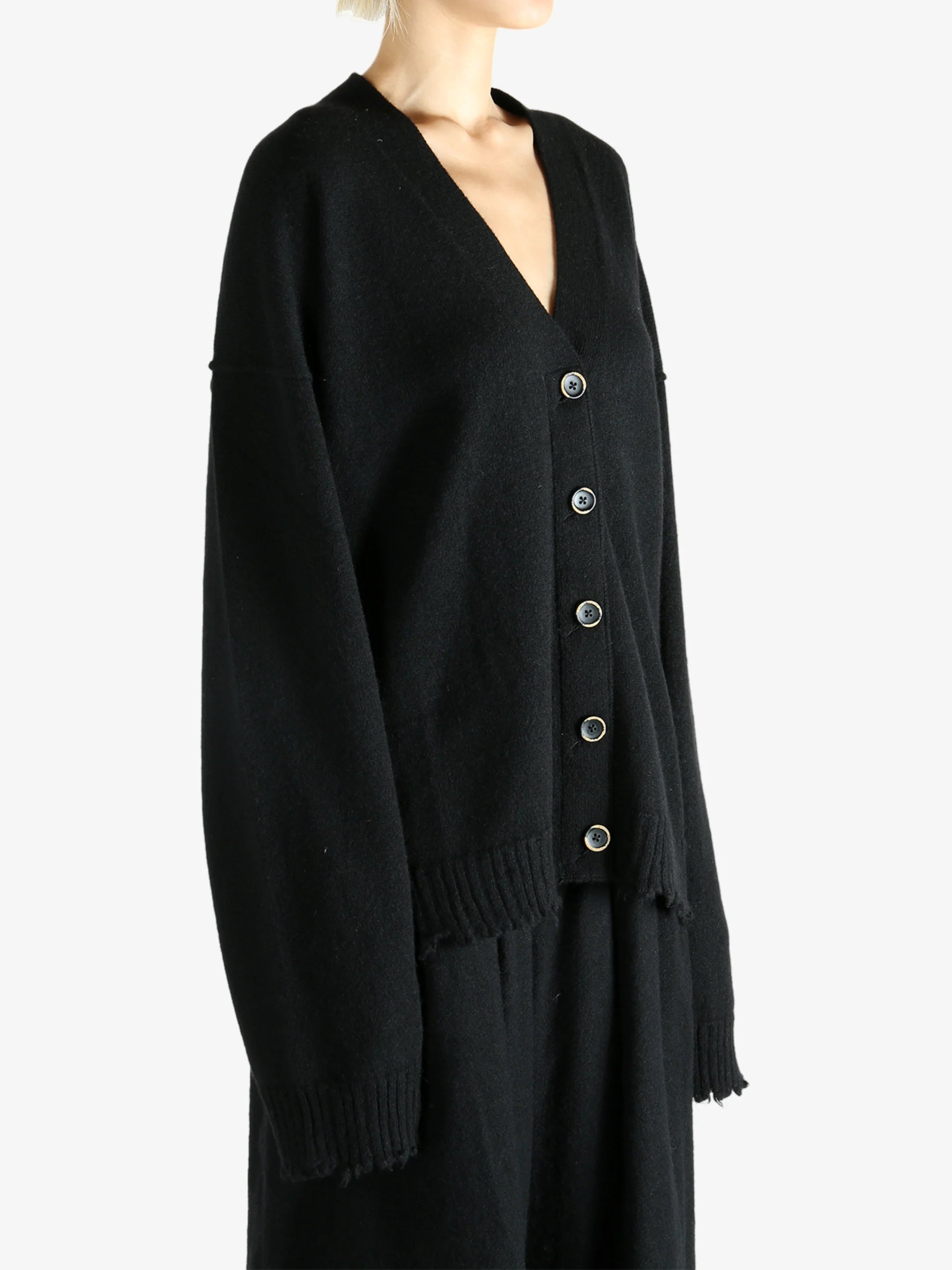 Uma Wang Cashmere Over Cardigan Black