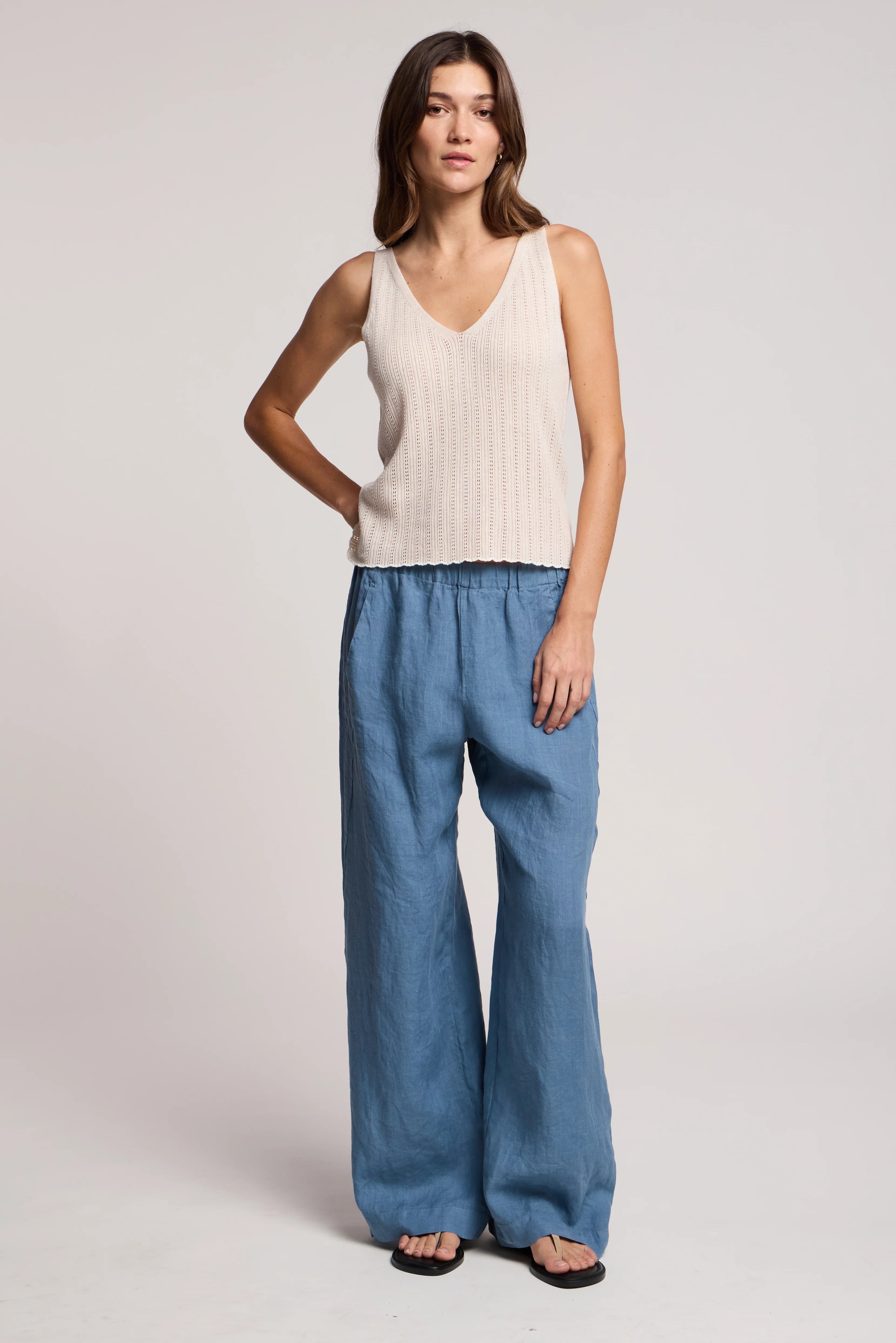 Velvet Lorena Pointelle Top | Muslin