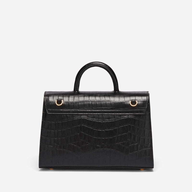 DeMellier Midi Montreal Bag Croc Effect Black