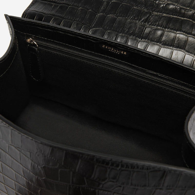 DeMellier Midi Montreal Bag Croc Effect Black