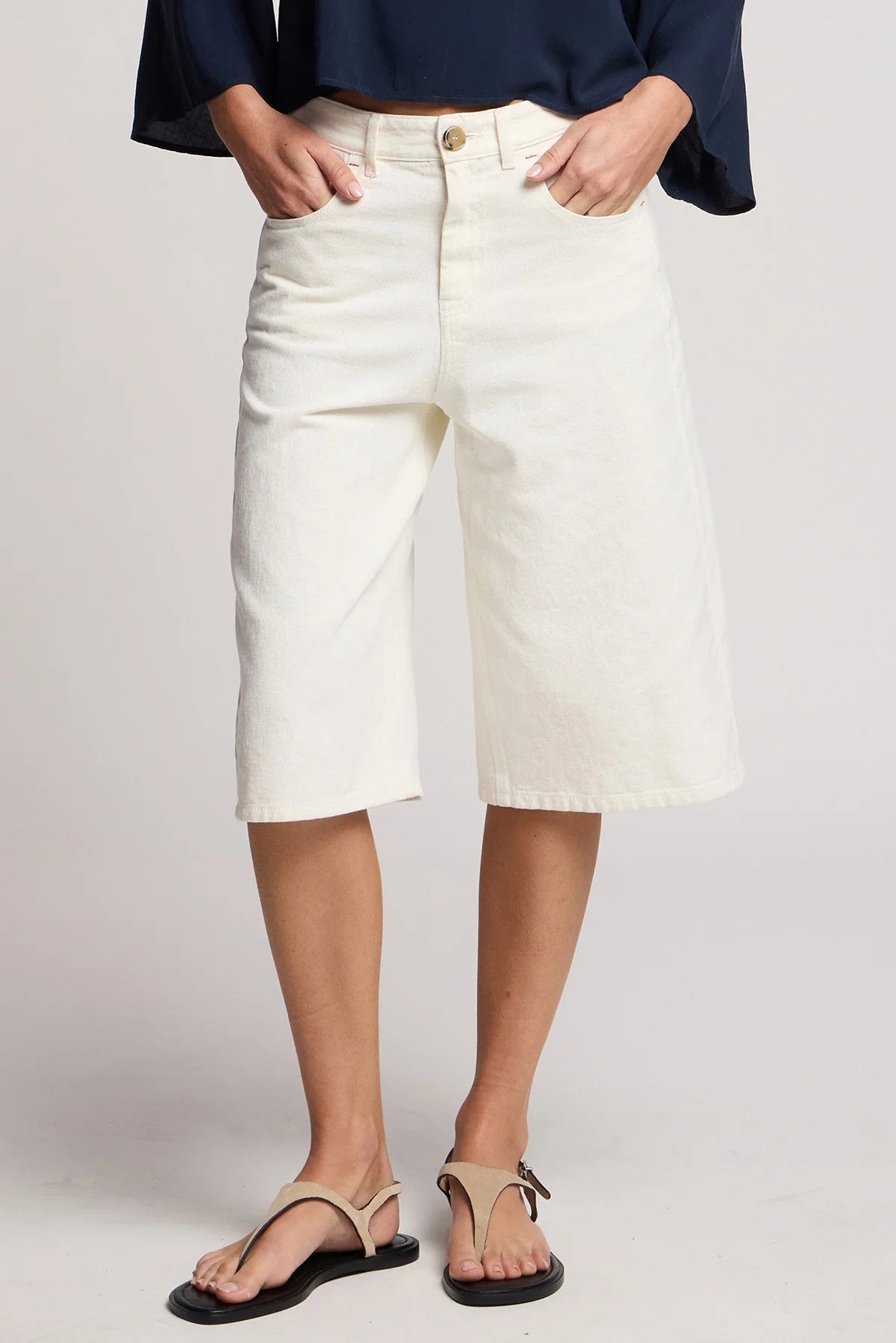 Velvet Oakley Twill Denim Shorts | Off White