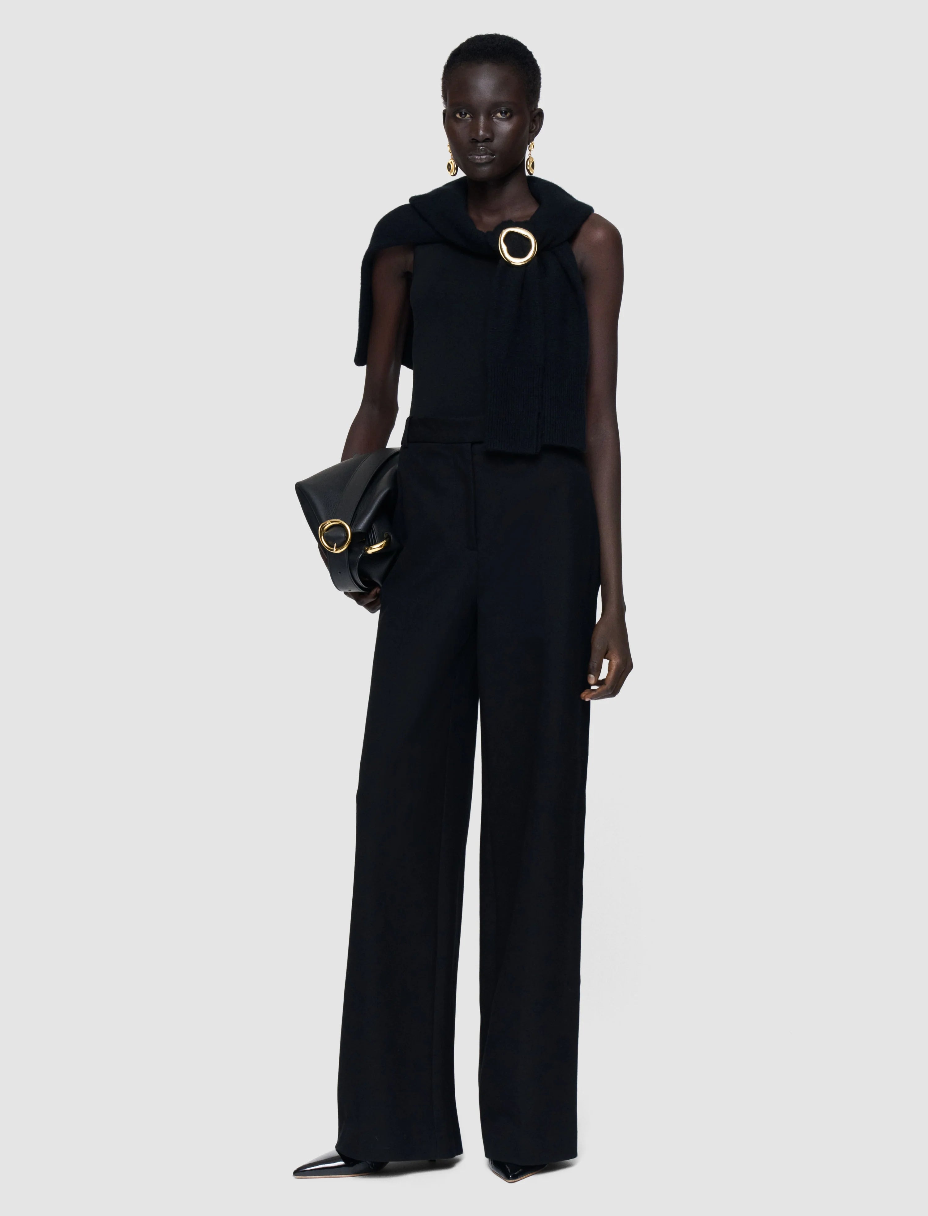 Joseph Yukio Gabardine Stretch Trousers | Black