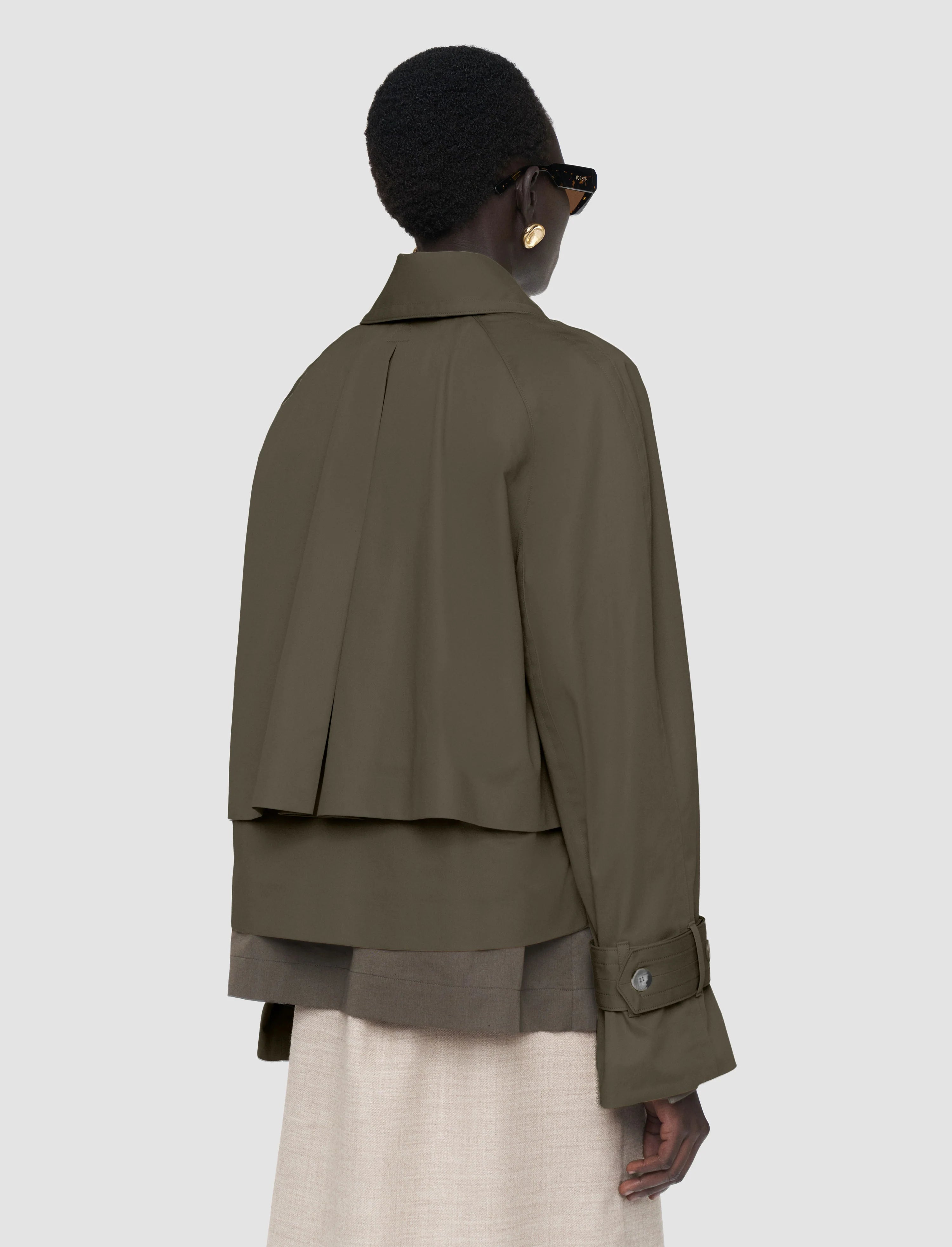 Joseph Zago Cotton Short Trench Coat | Palm Leaf