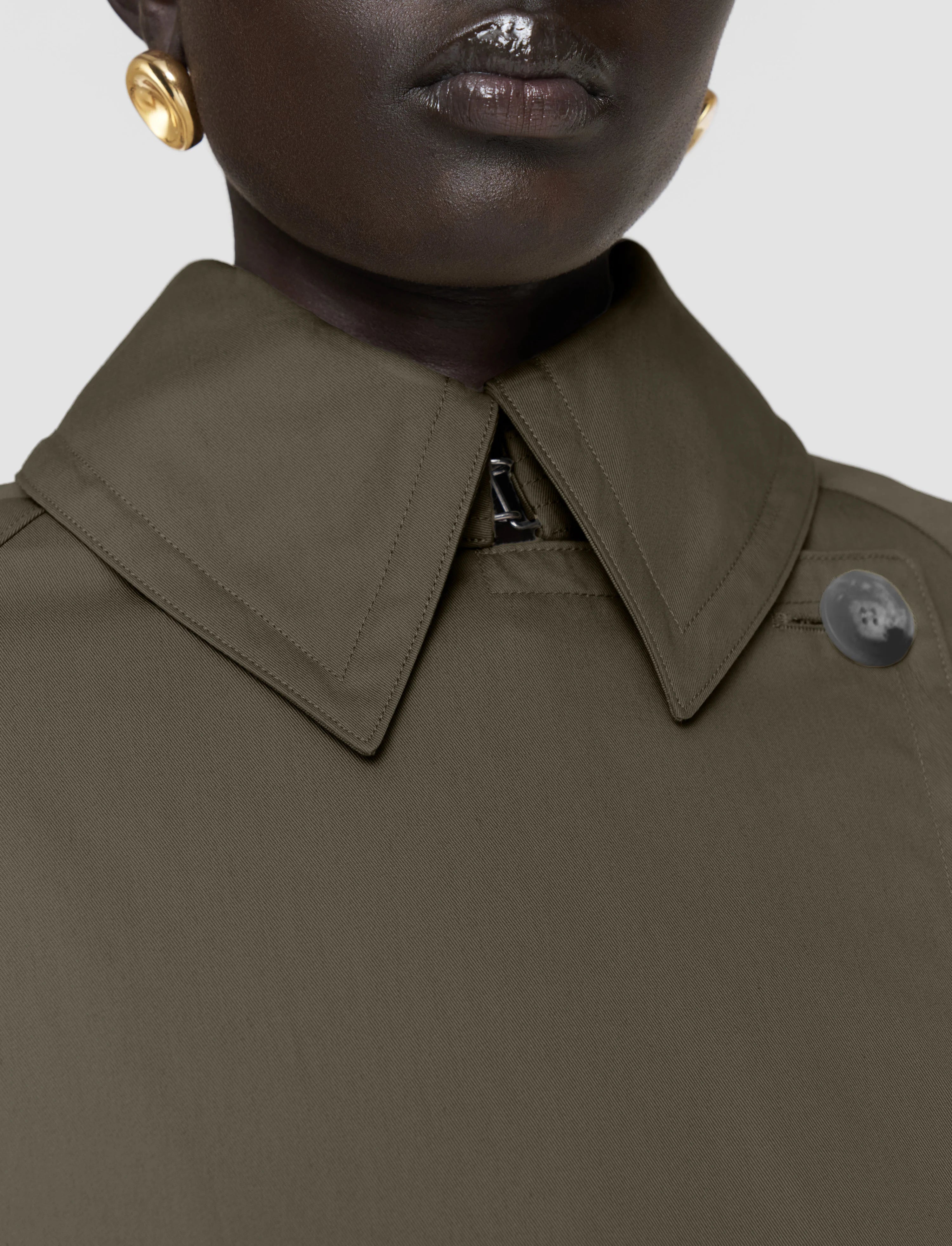 Joseph Zago Cotton Short Trench Coat | Palm Leaf