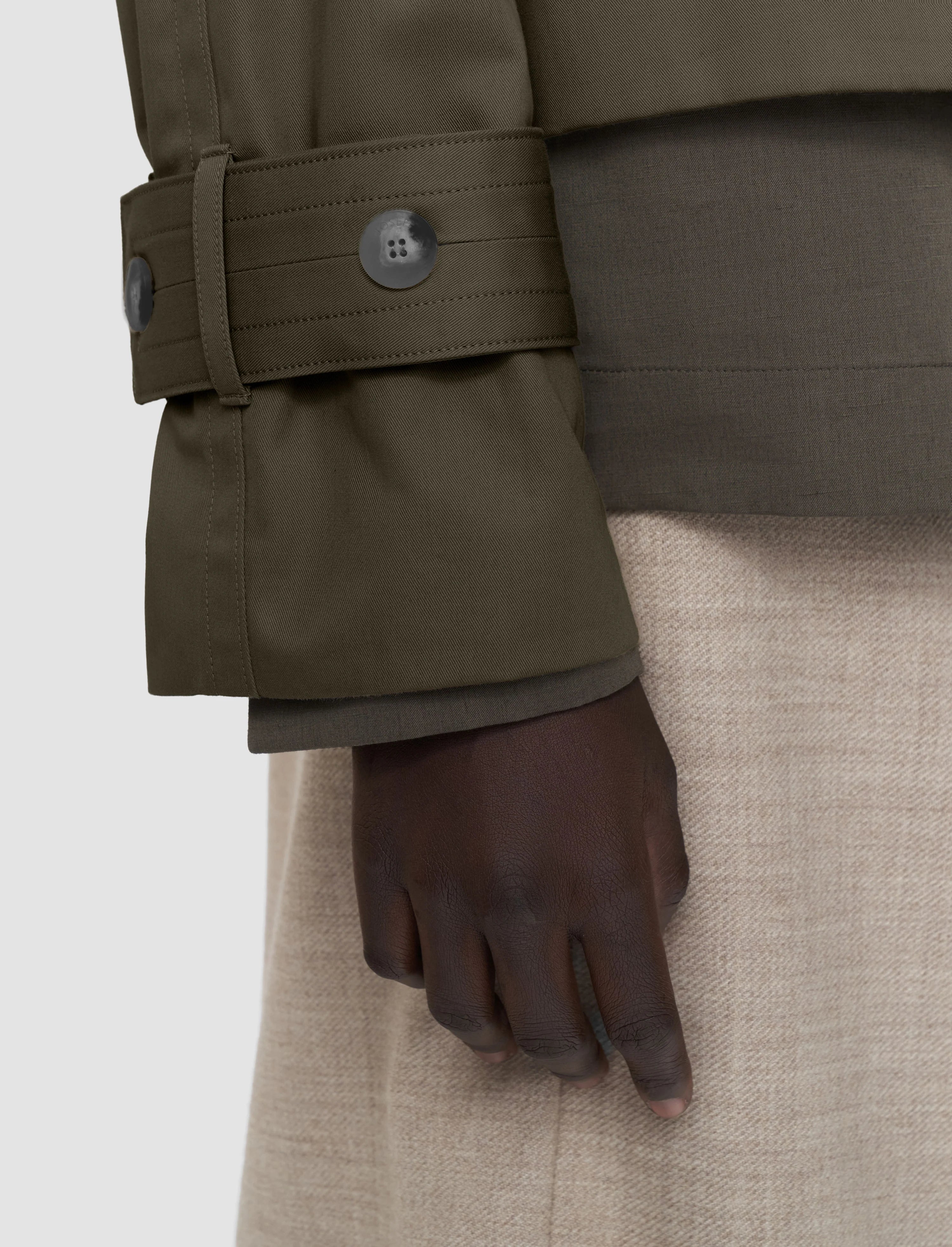 Joseph Zago Cotton Short Trench Coat | Palm Leaf