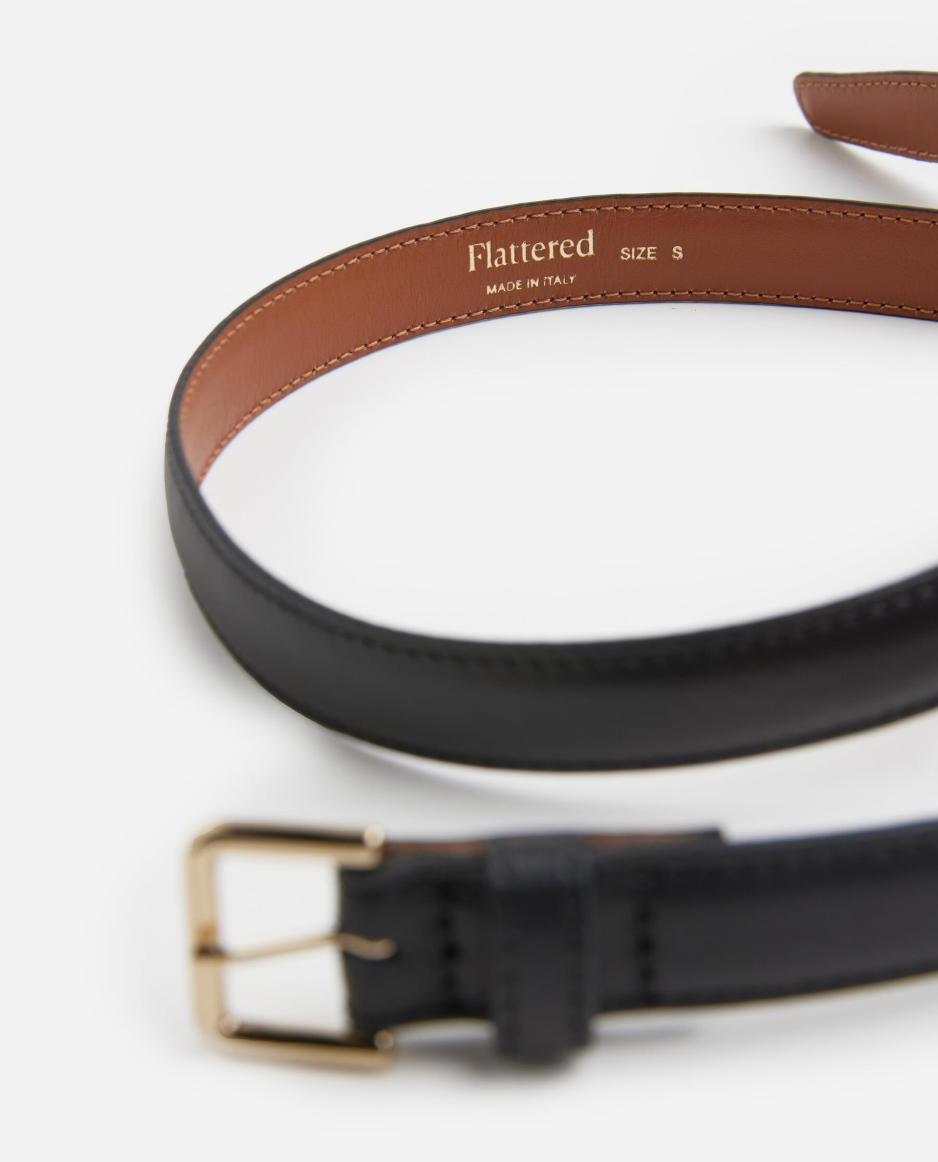 Flattered Barbara Leather Belt | Black