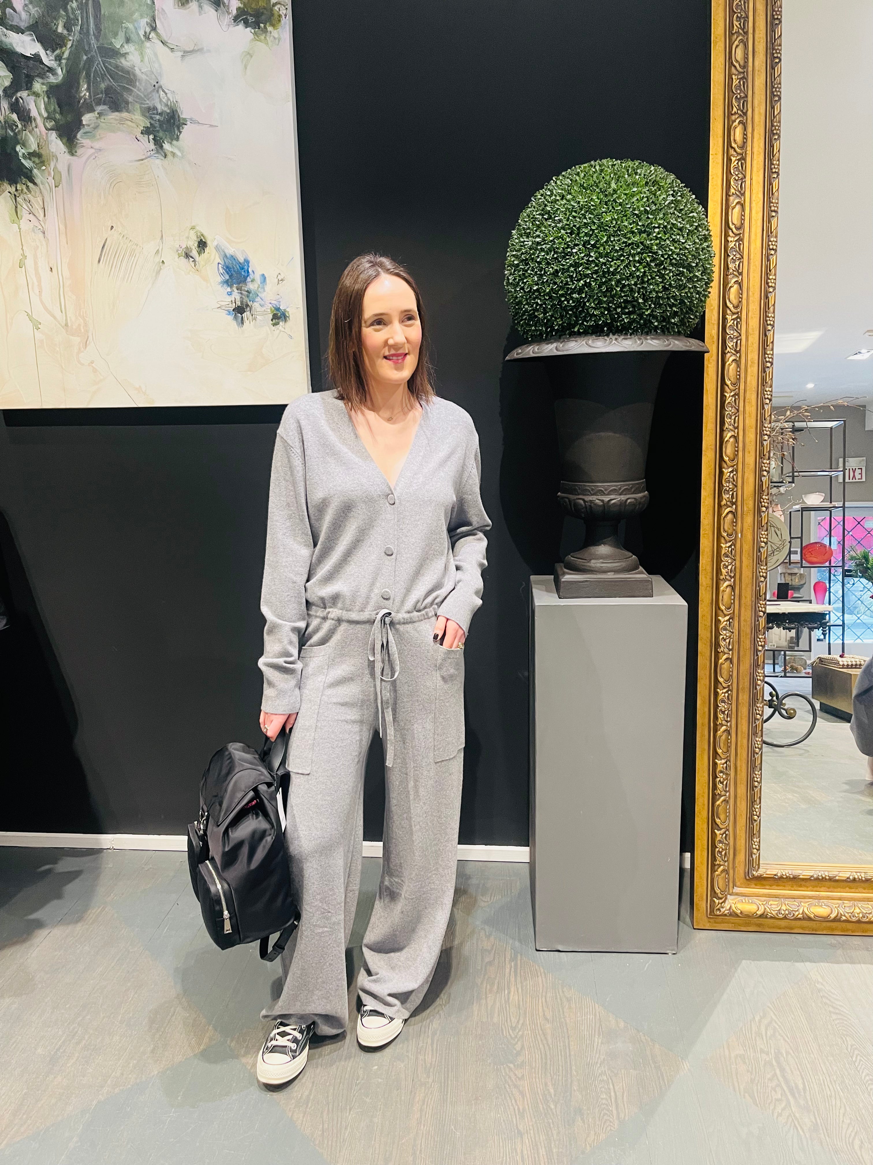 Ripley Rader Grey Jumpsuit - Cupcakes & Cashmere