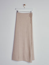 Leap Esmeralda Cashmere Wrap Skirt Ecru