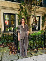 Uma Wang Polina Pants Dark Grey Velvet