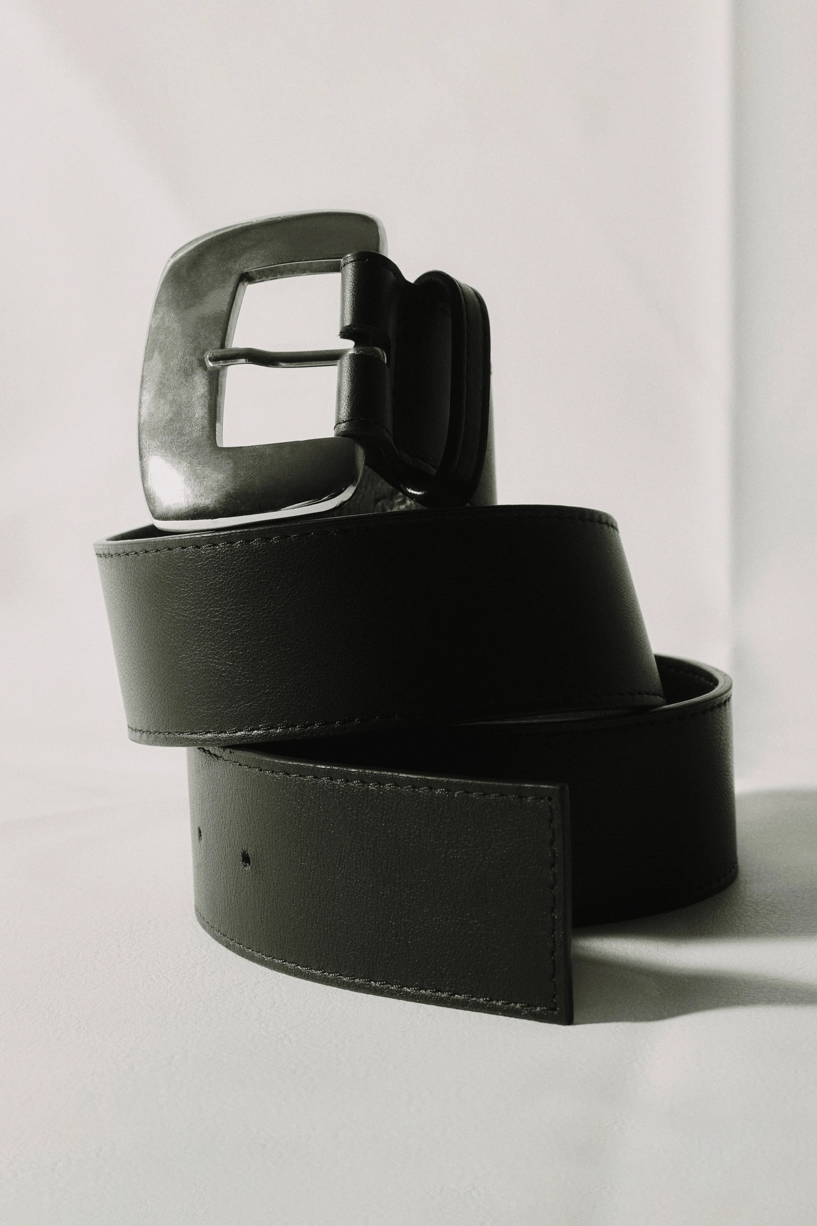Beaufille Slant Leather Belt | Black