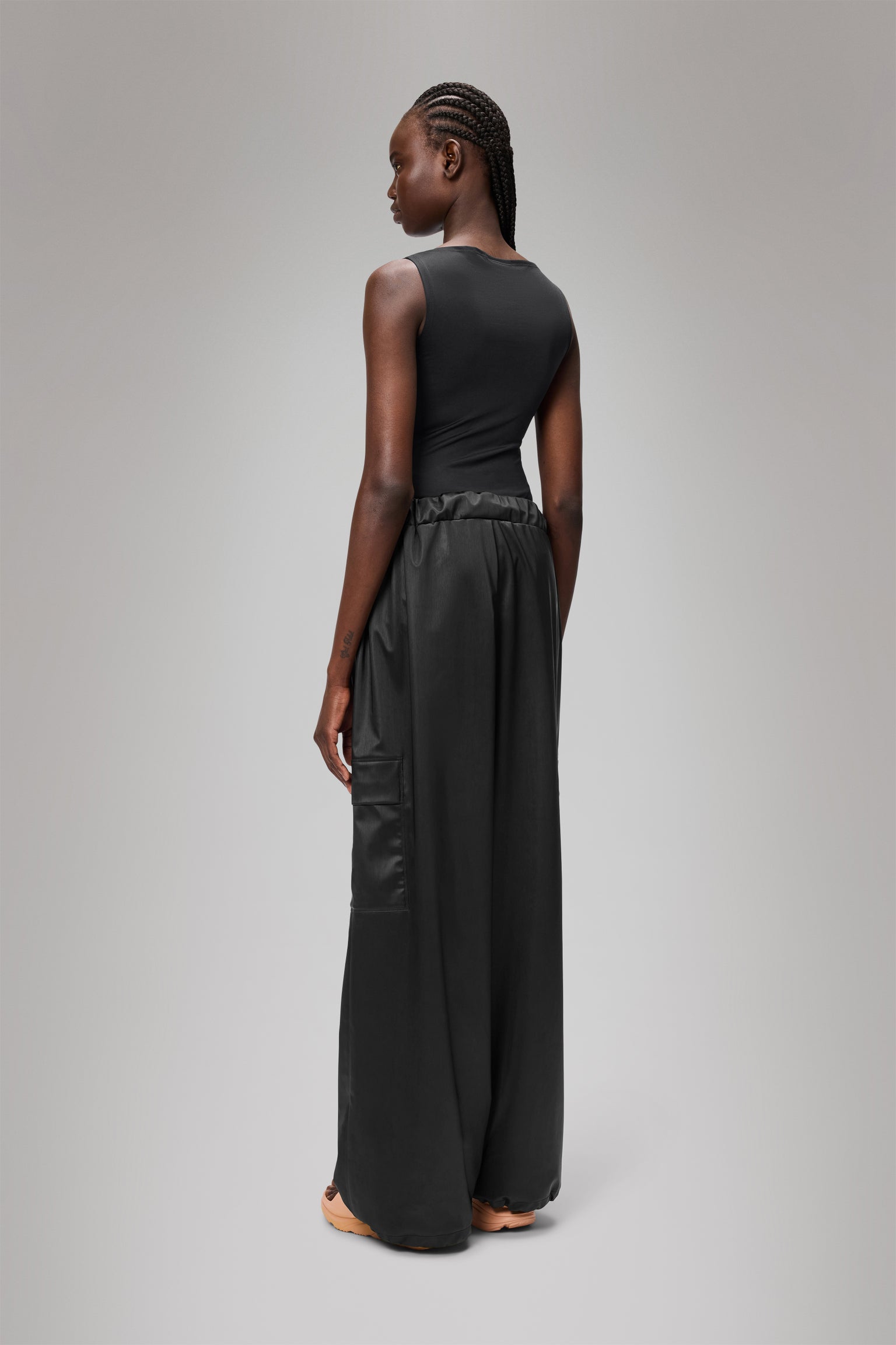 Rains Cargo Rain Pants Wide Black